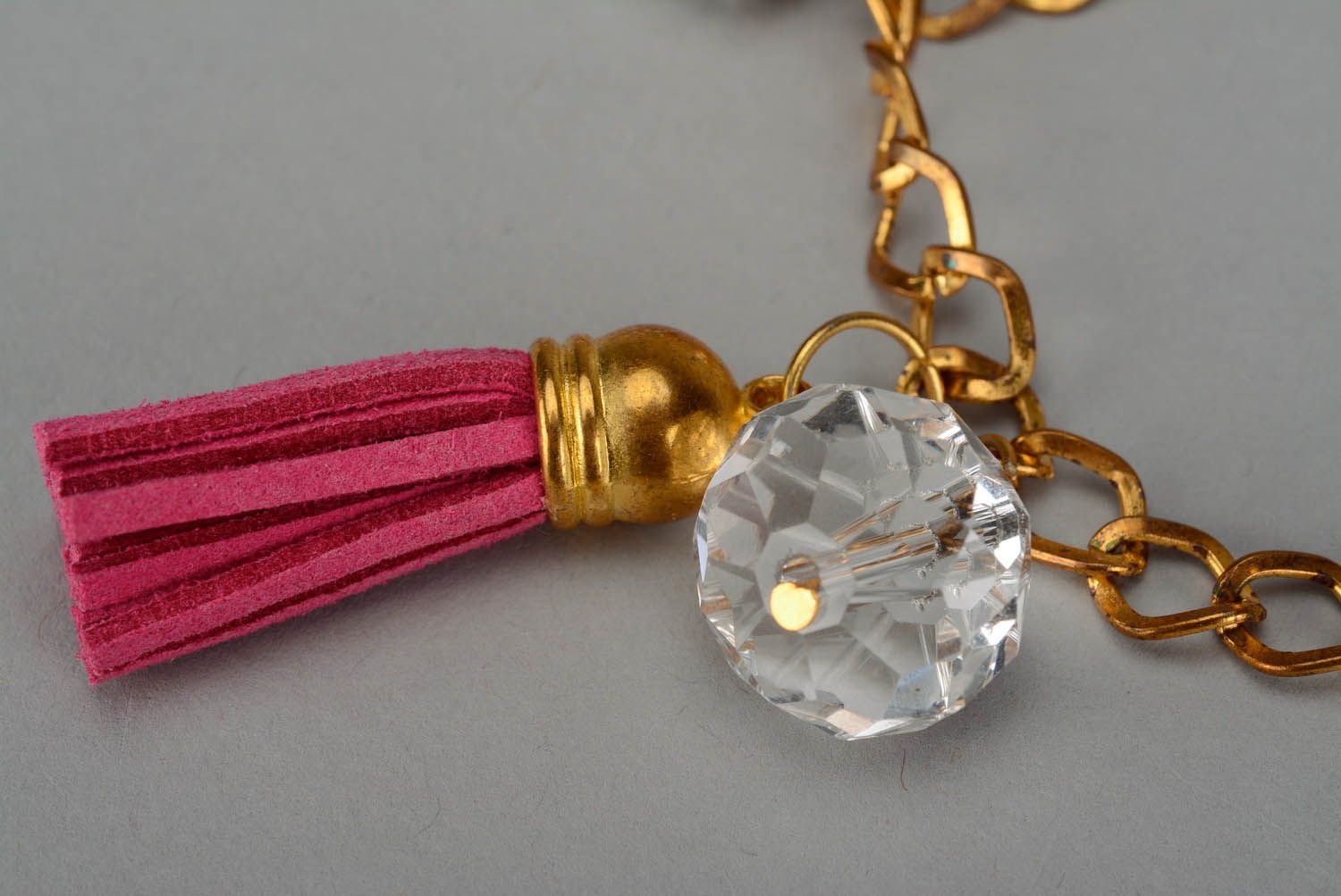 Handmade Armband mit Kristallen und Perlen Glitter foto 2