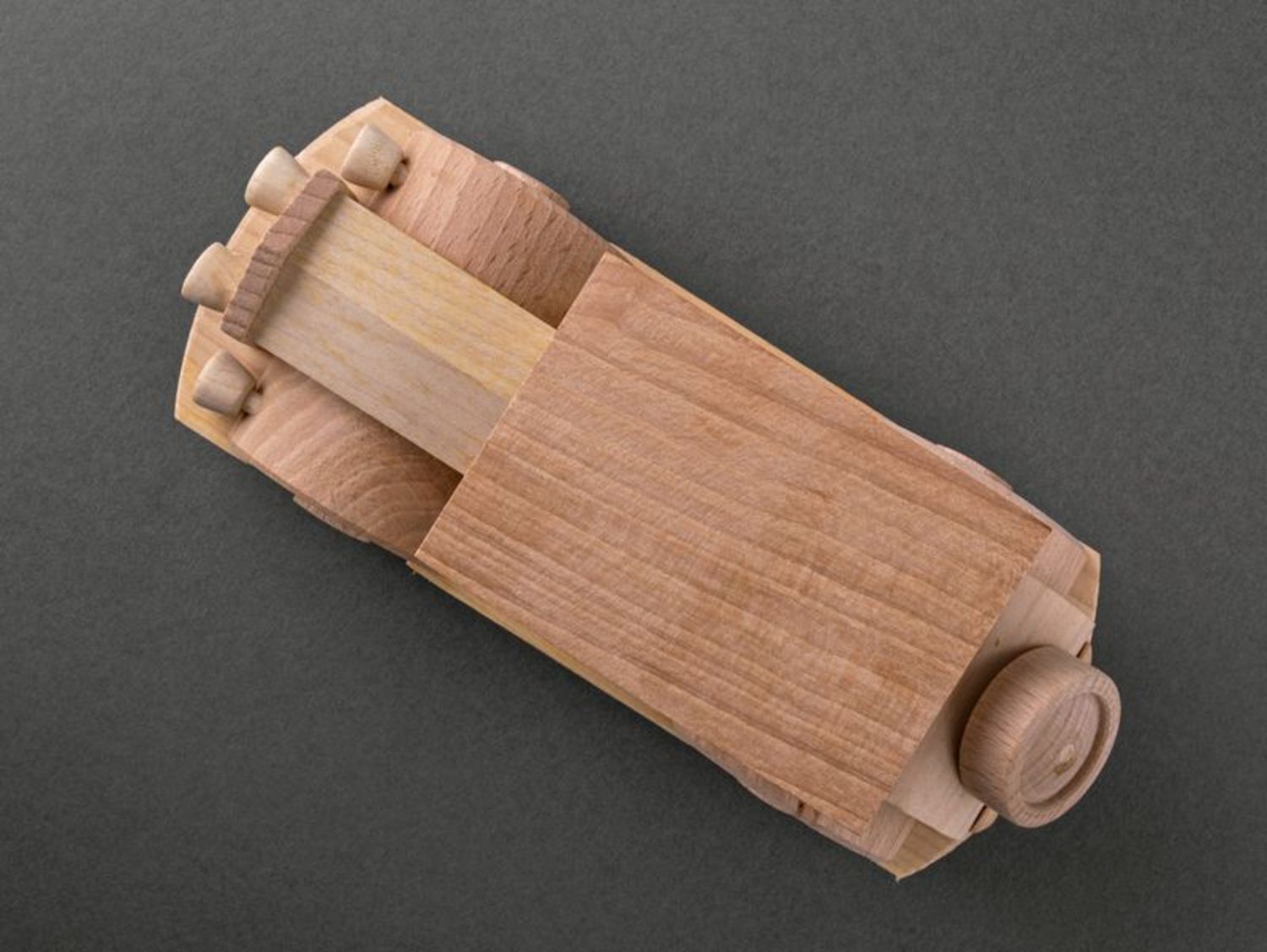Handmade wooden toy retro car photo 5