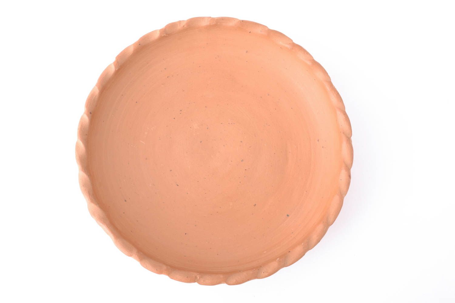 Тарелка из глины в гончарной технике фото 2
