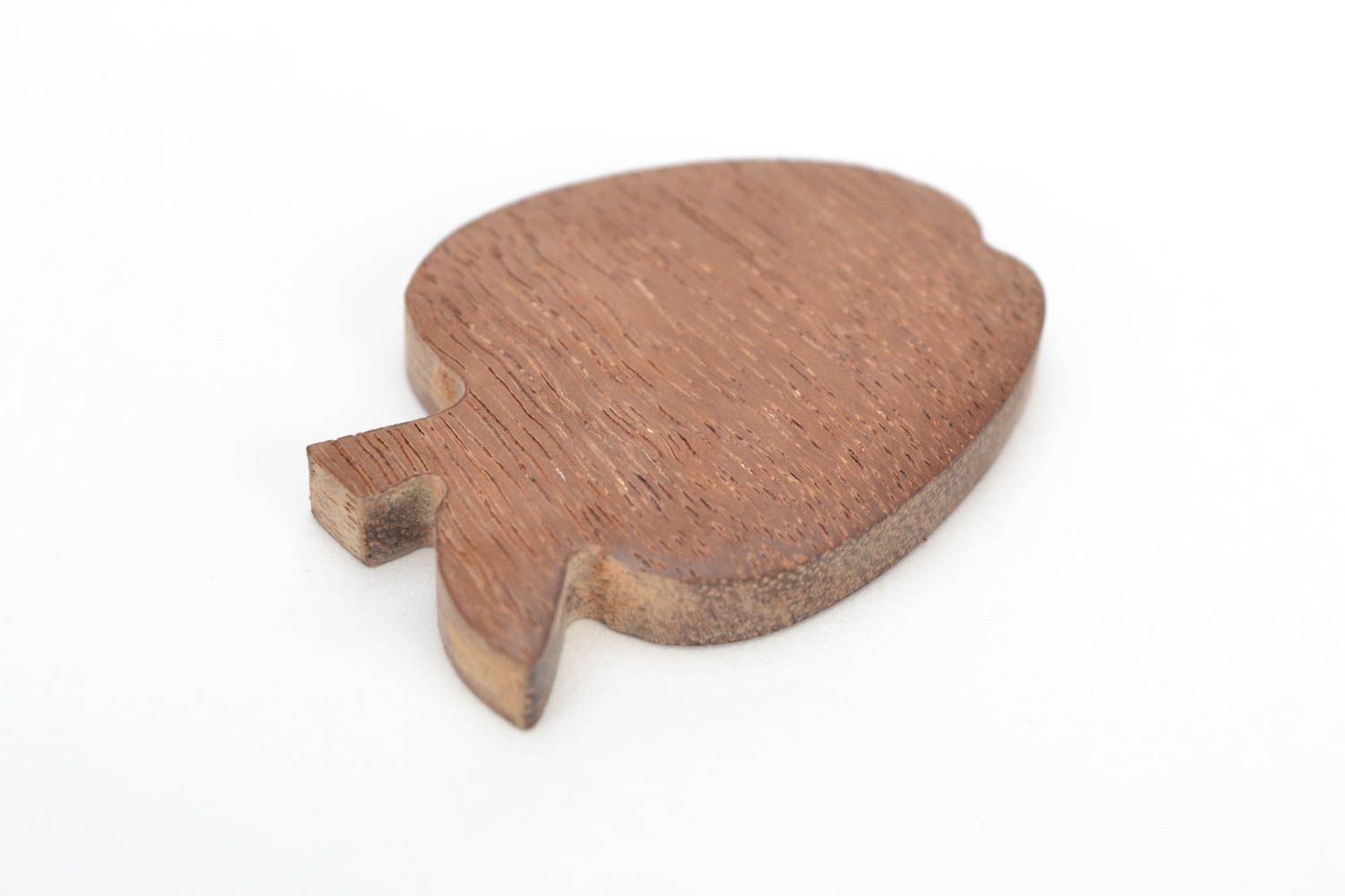 Handgemachter Schmuck Anhänger Rohling aus Holz in Form von Apfel Fourniture  foto 3