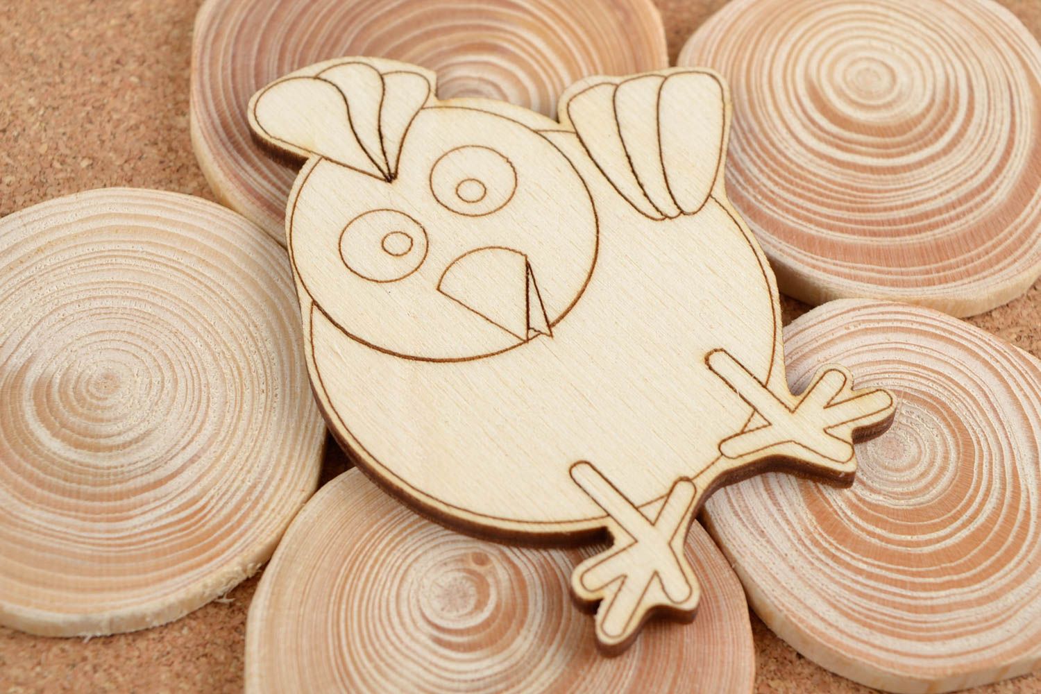 Handmade wooden funny souvenir designer blank for painting cute toy for kids photo 1