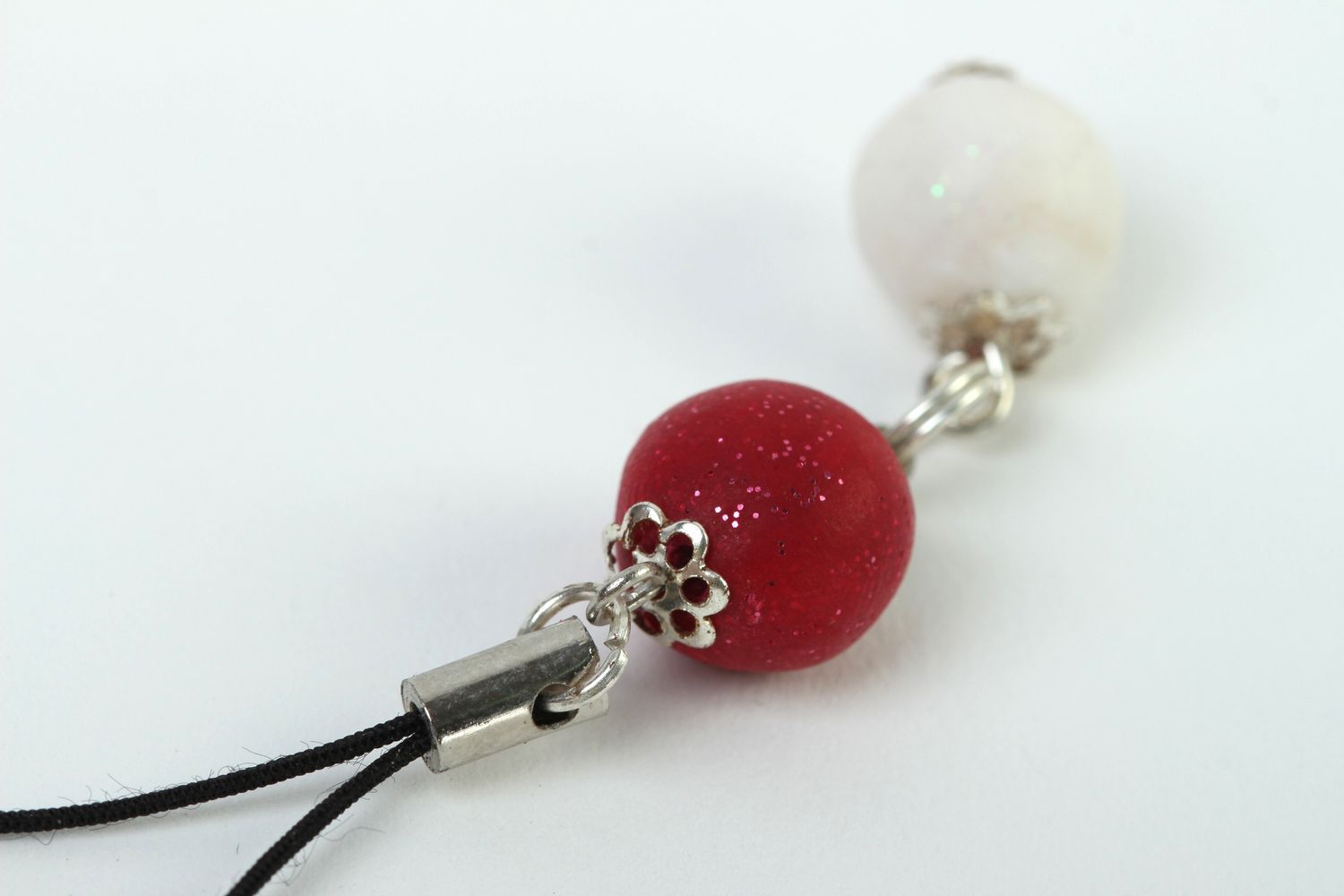 Beautiful handmade plastic keychain phone charm cool keyrings small gifts photo 4
