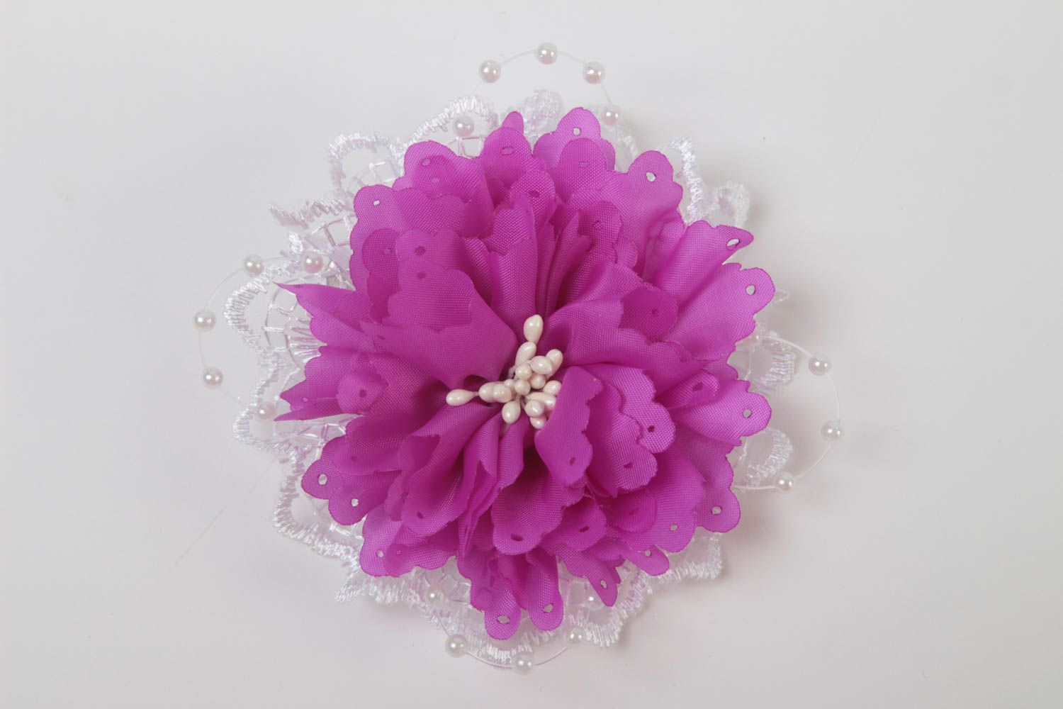 Lilac designer hair clip stylish unusual barrette cute hair accessories photo 2