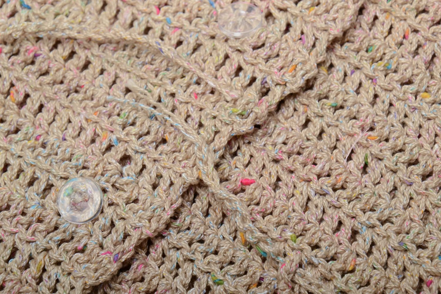 Beige crochet vest for child photo 3