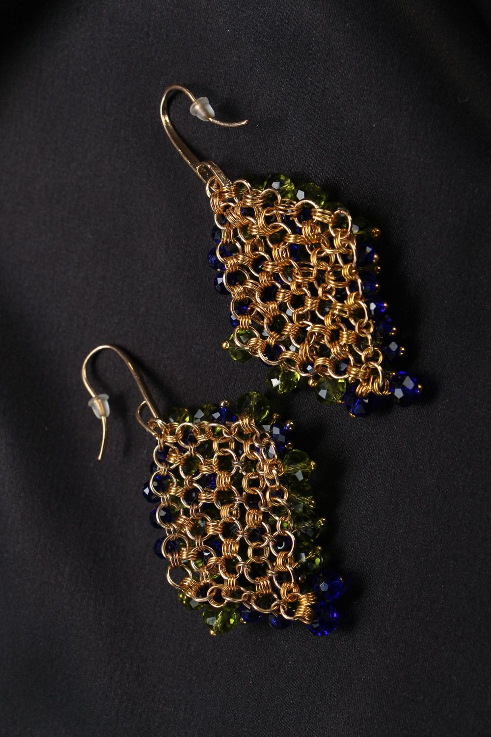 Homemade crystal earrings photo 3
