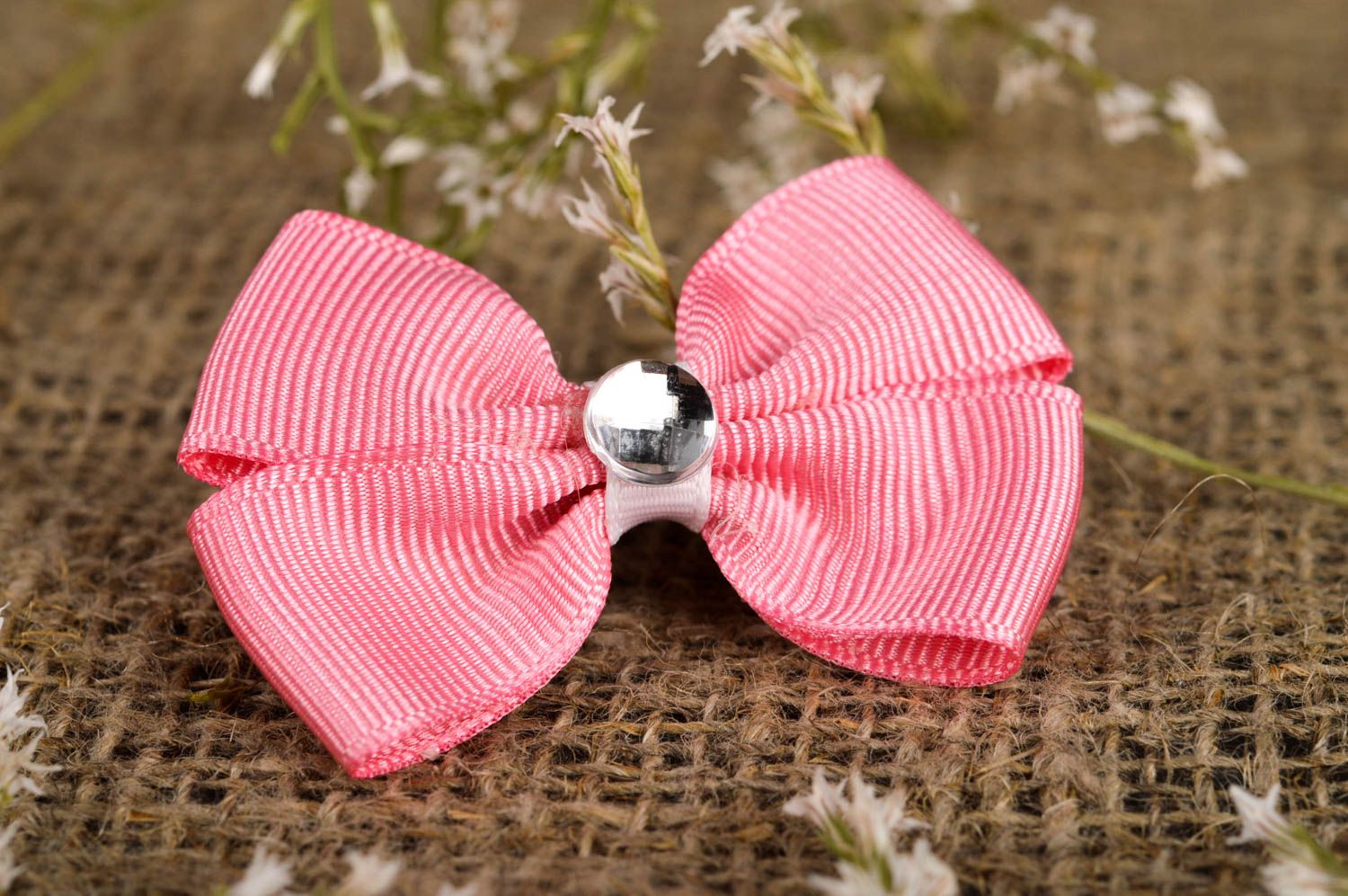 Handmade hair clip ribbon hair clip bow hair accessories gifts for girls photo 1