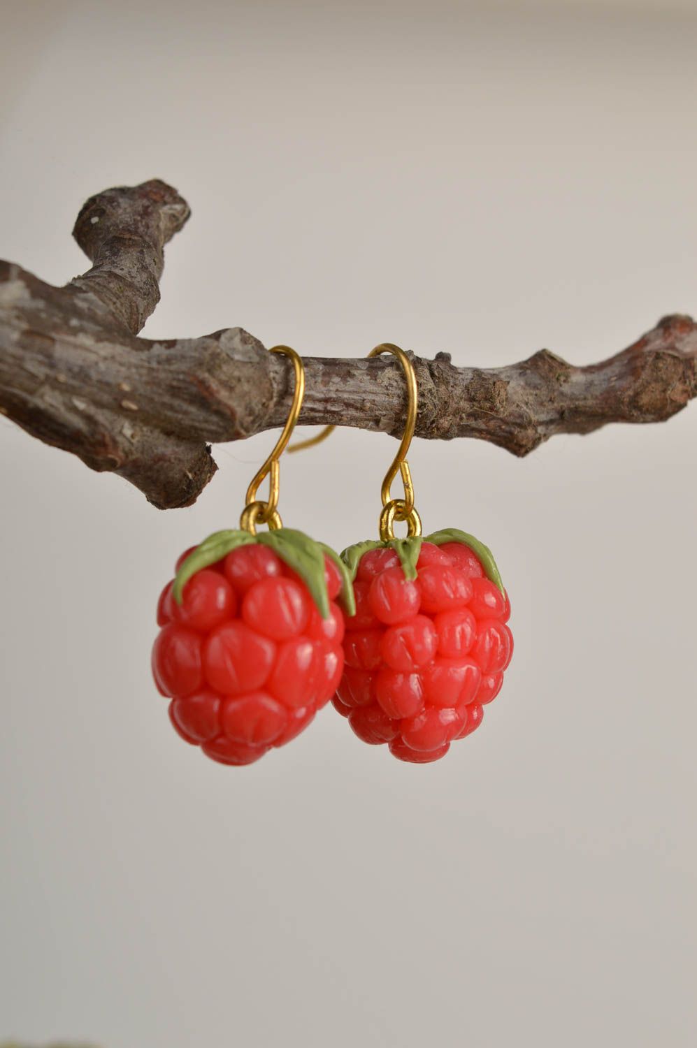 Stylish handmade plastic earrings cute dangle earrings artisan jewelry  photo 1
