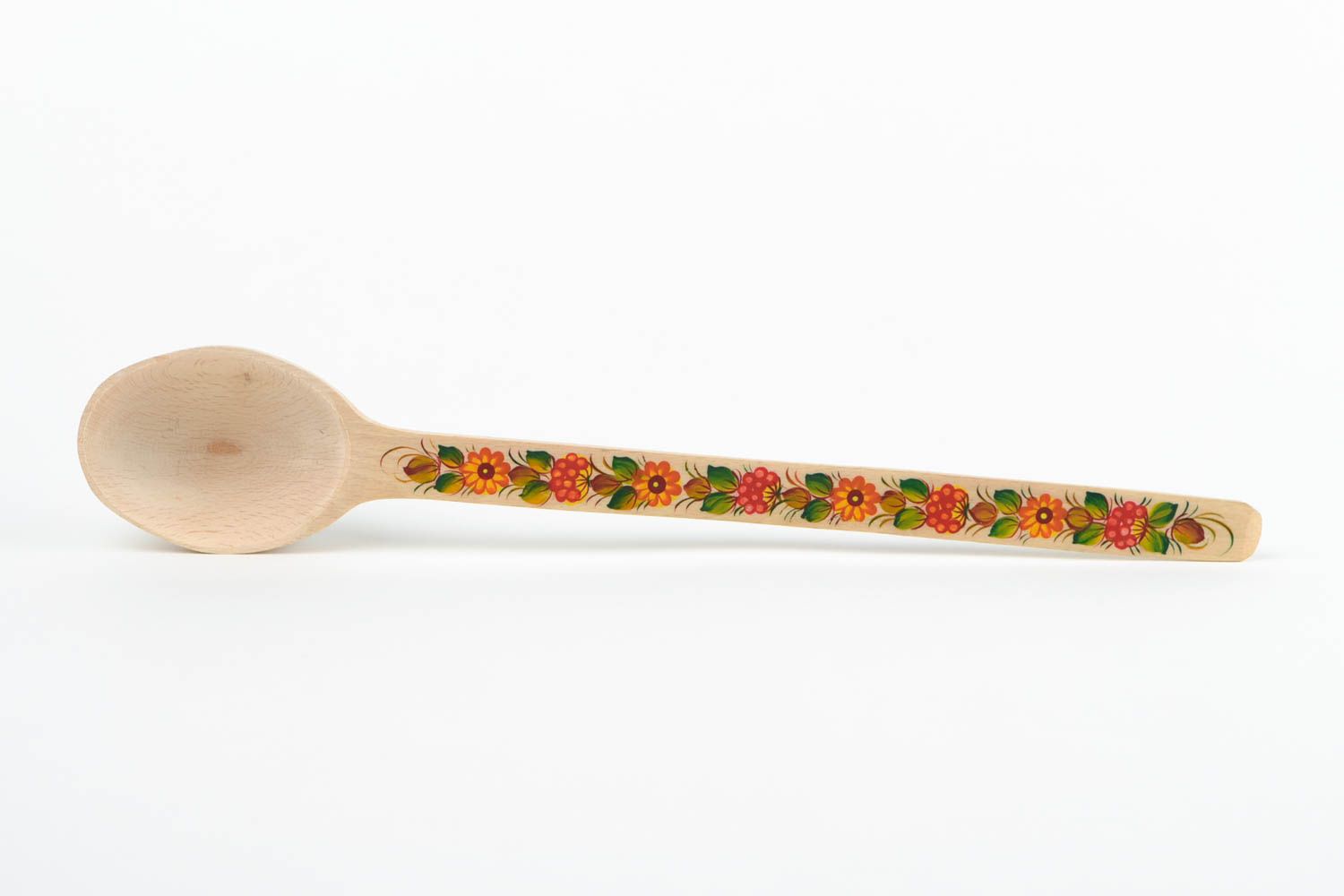 Handmade stylish wooden ware unusual painted spoon cute kitchen accessory photo 3