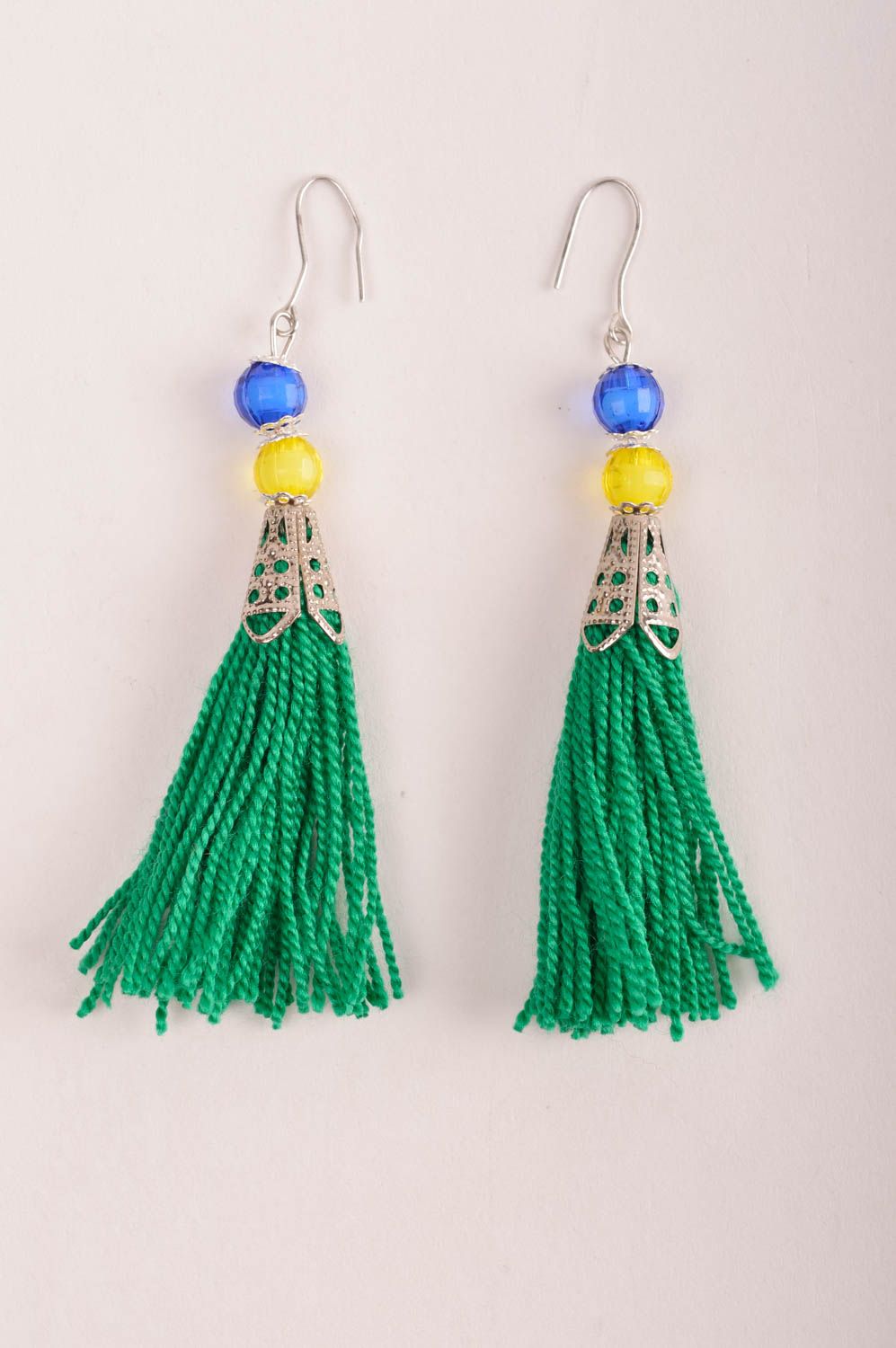 Handmade tassel earrings thread earrings textile jewelry designs gifts for her photo 3