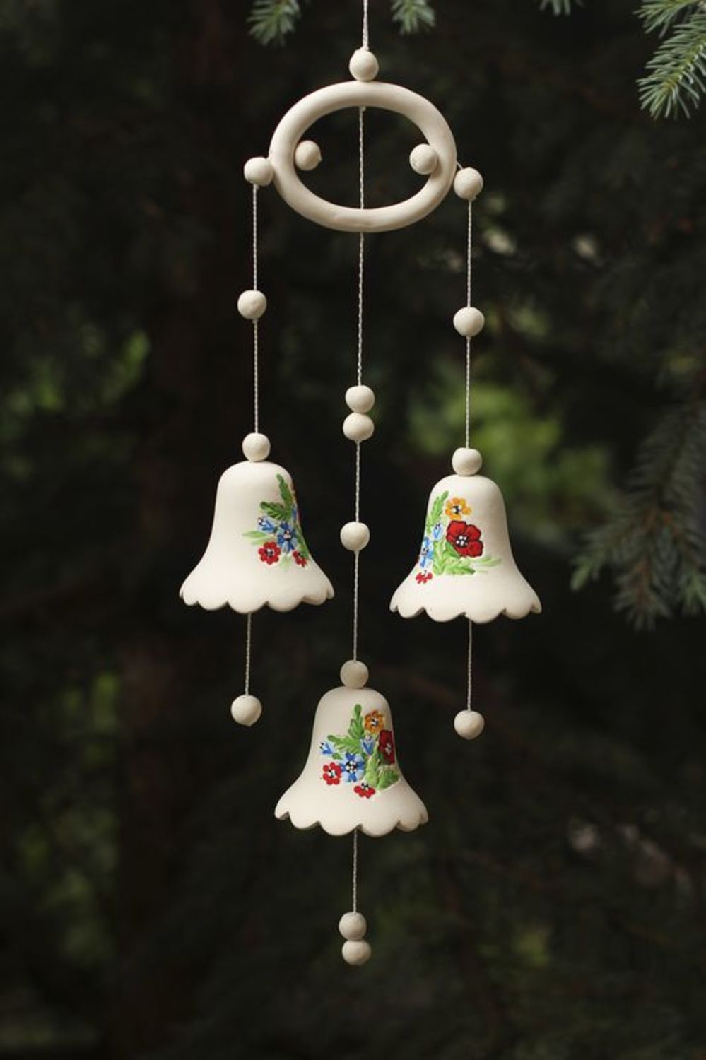 Ceramic bells with pattern photo 5