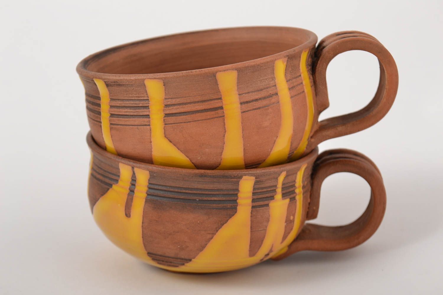 Чайные чашки ручной работы глиняные чашки посуда для чая элитная посуда фото 5