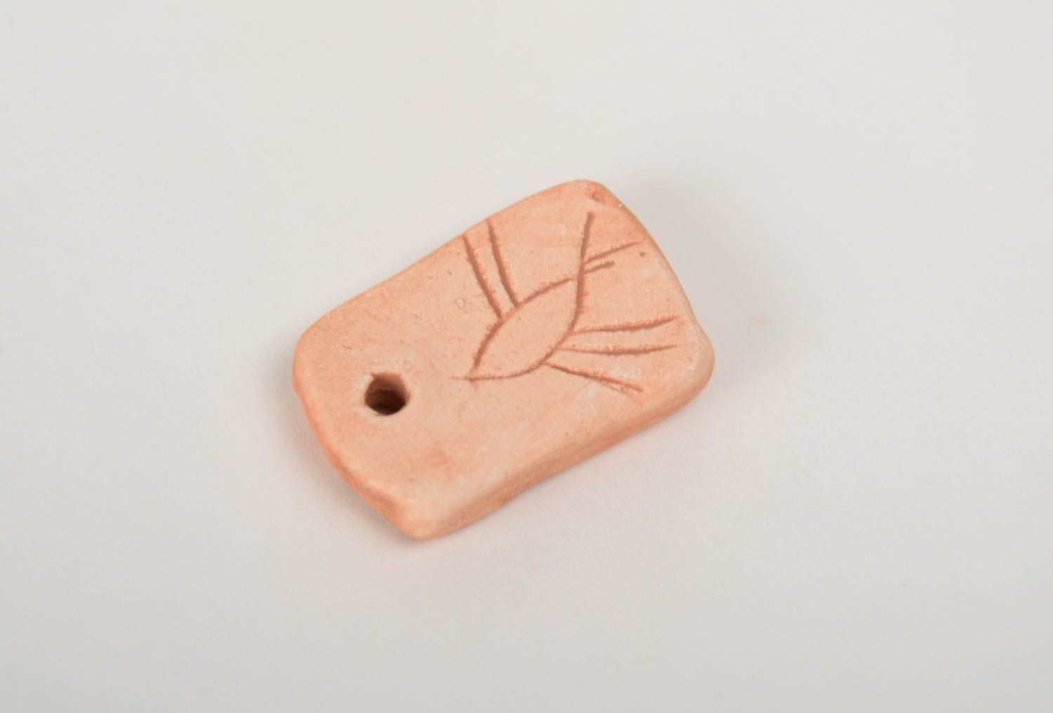 Handmade small eco friendly ceramic pendant blank supply for jewelry making photo 3