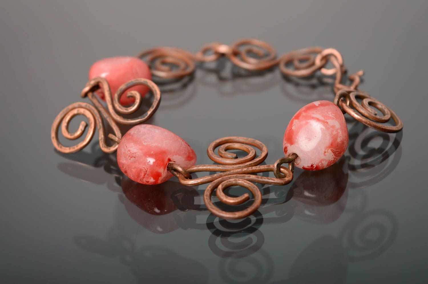 Wire wrap copper bracelet photo 1