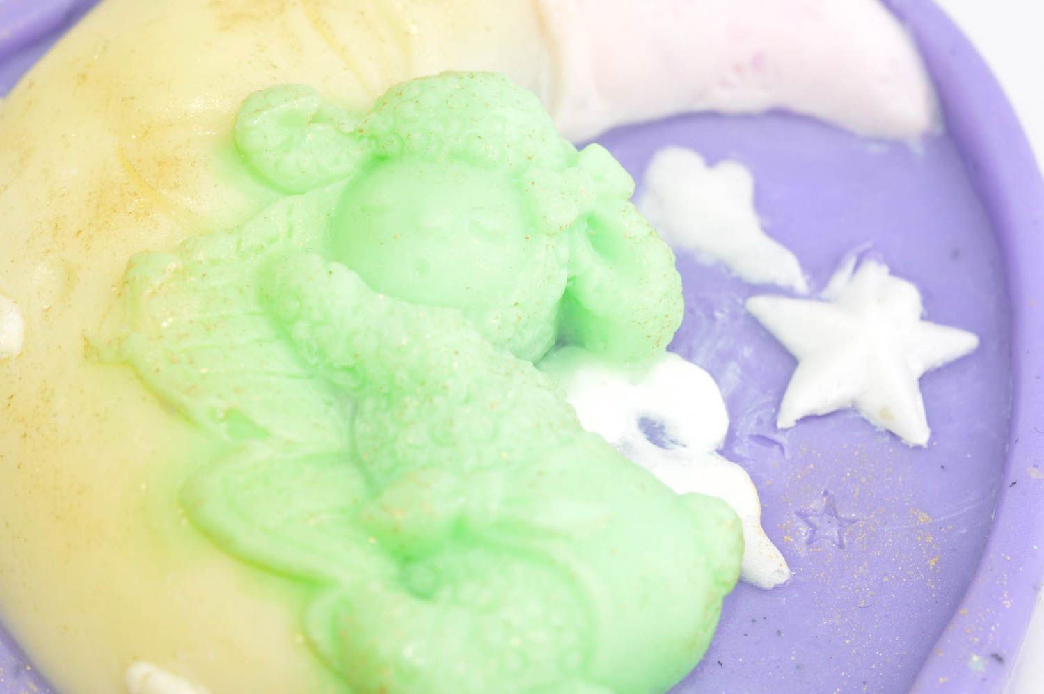 Niedliche selbstgemachte Seife mit Aroma Badezimmer Deko Natur Kosmetik Mond foto 5
