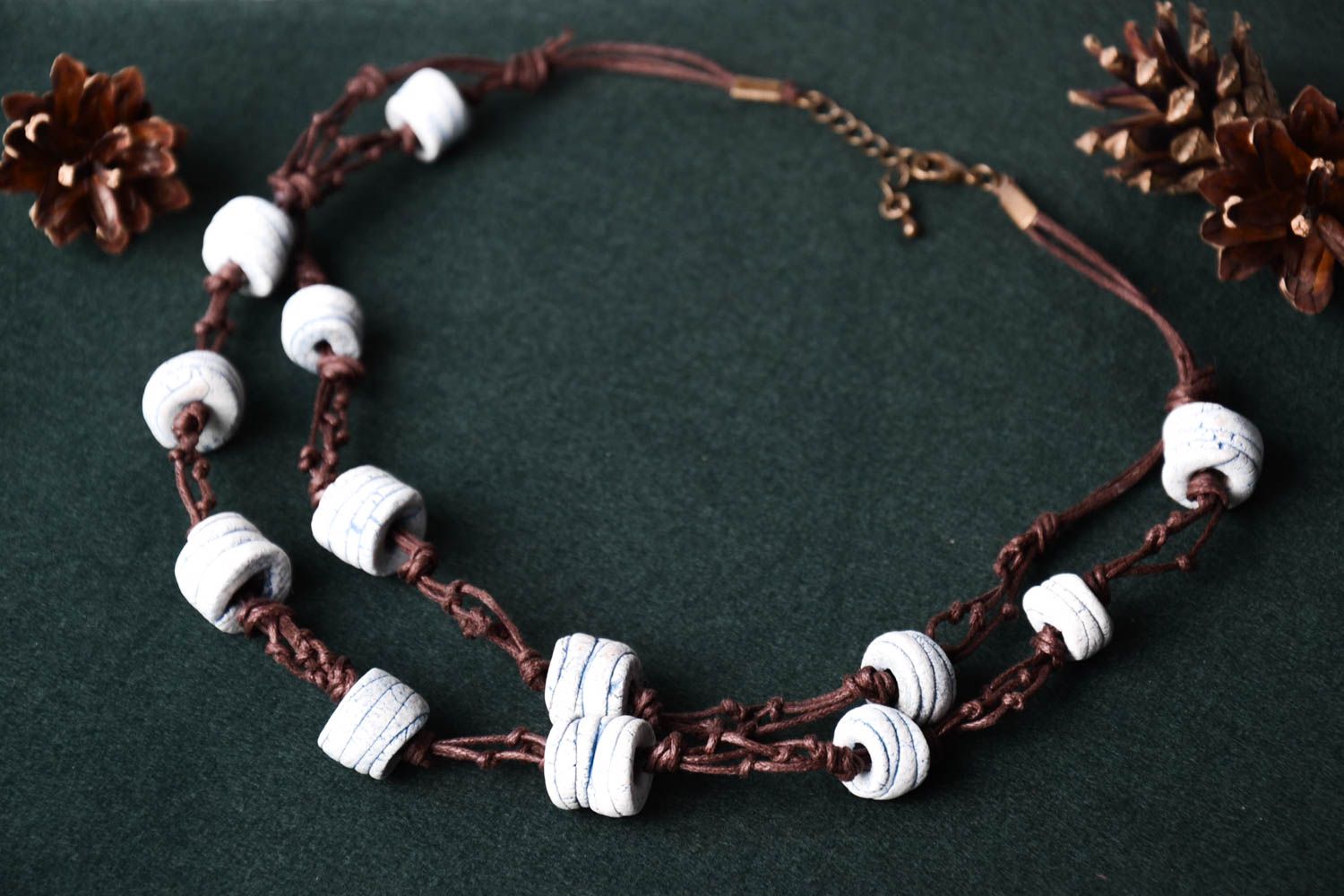 Schmuck handgemacht Halskette für Frauen Schmuck aus Keramik Designer Schmuck foto 1