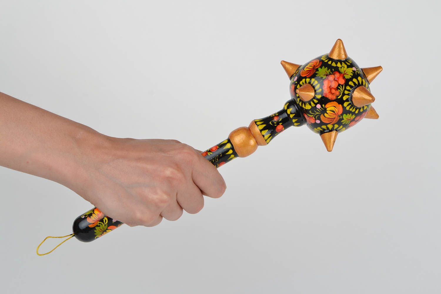 Beautiful handmade wooden mace decorative wooden cold weapon best gifts for him photo 2
