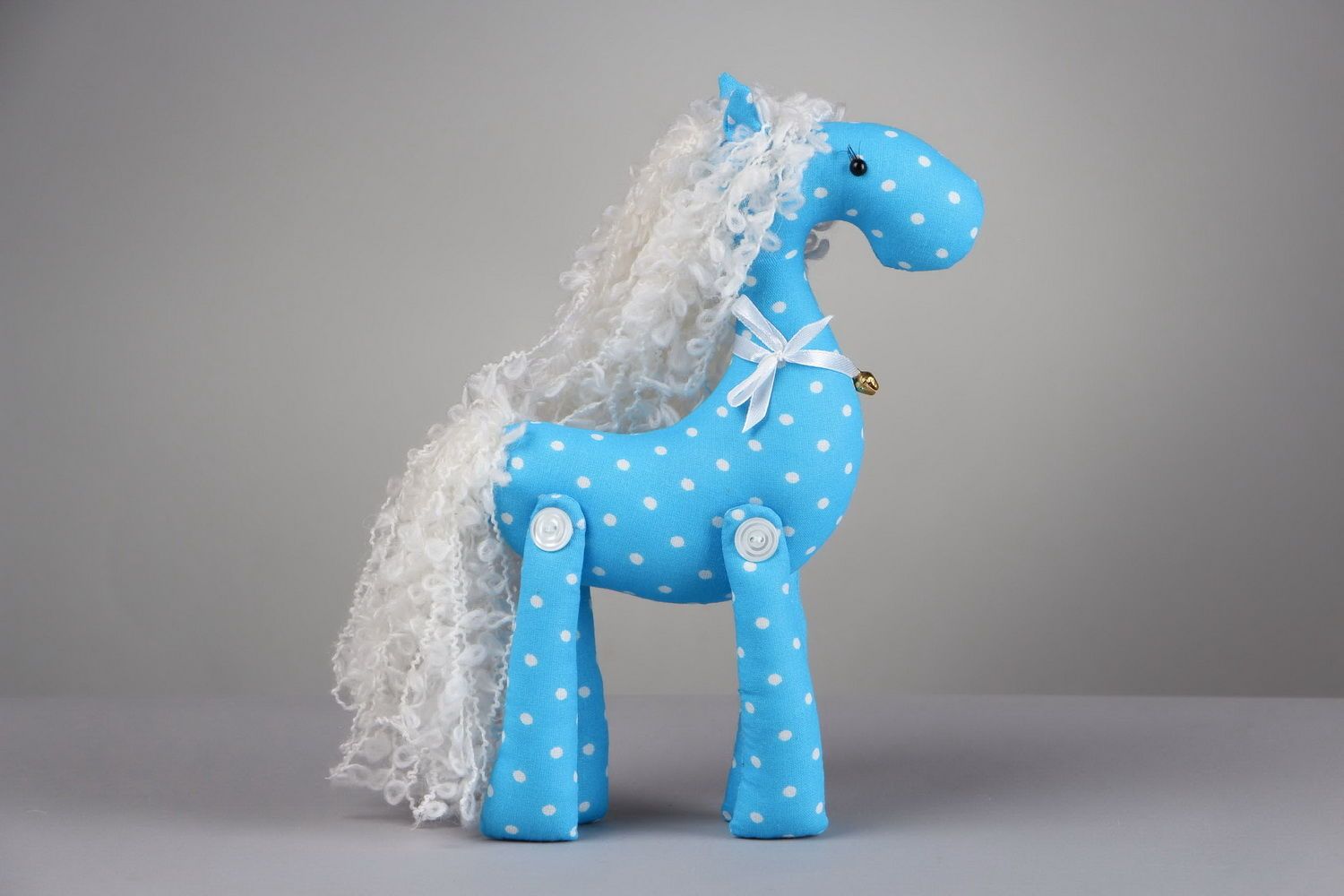 Brinquedo cavalo azul foto 3