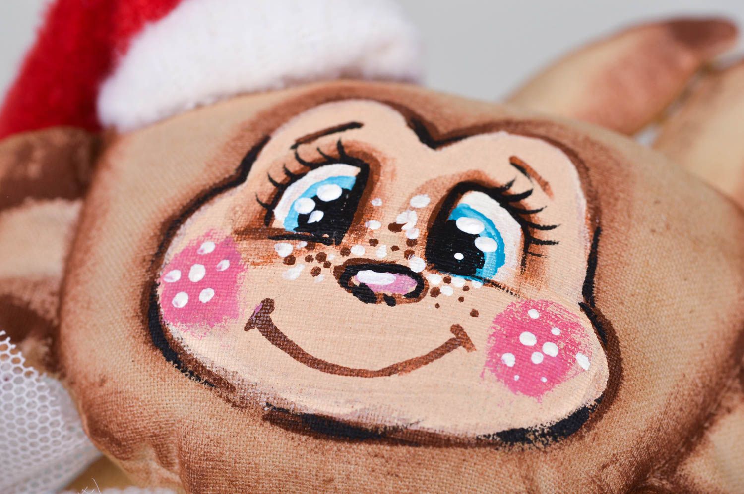 Игрушка обезьянка забавная игрушка ручной работы декоративная подвеска красивая фото 3