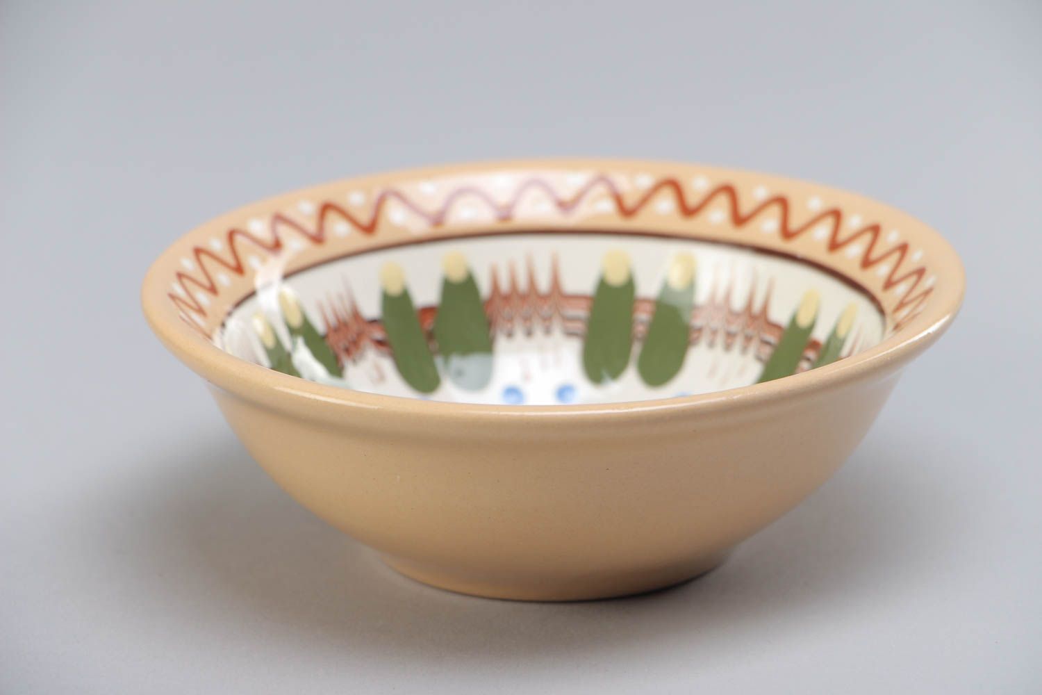 5 6 oz bright design ceramic morning cereal bowl ethnic kitchenware 0,44 lb photo 2