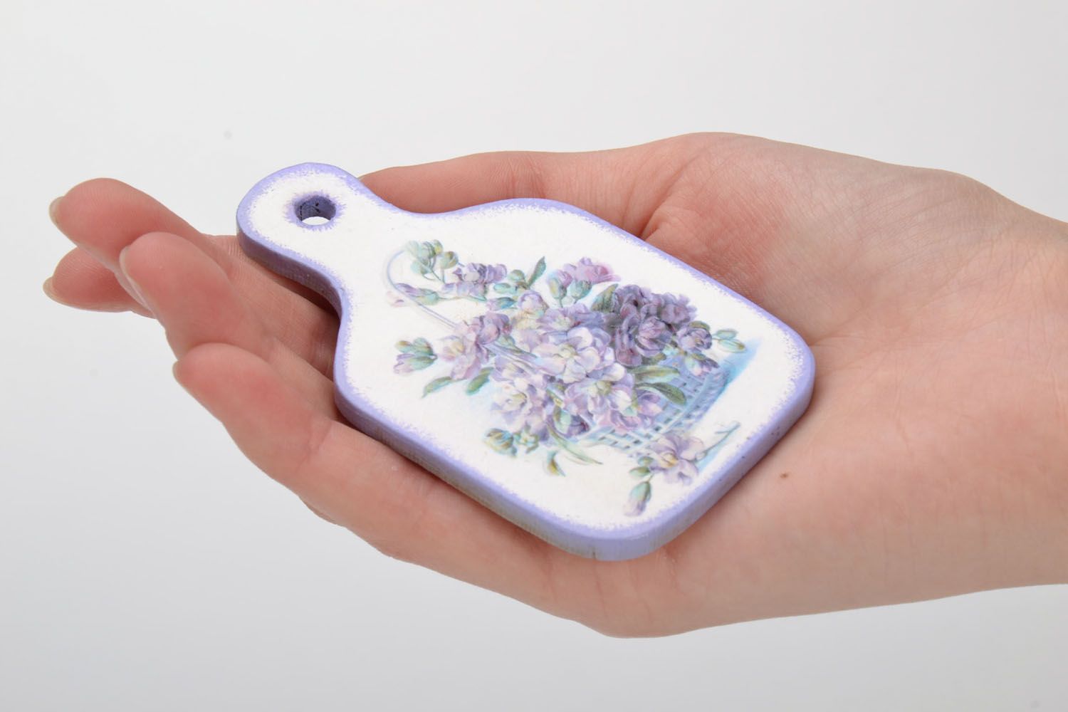 Decoupage Magnet für Kühlschranktür Blumen im Korb foto 5