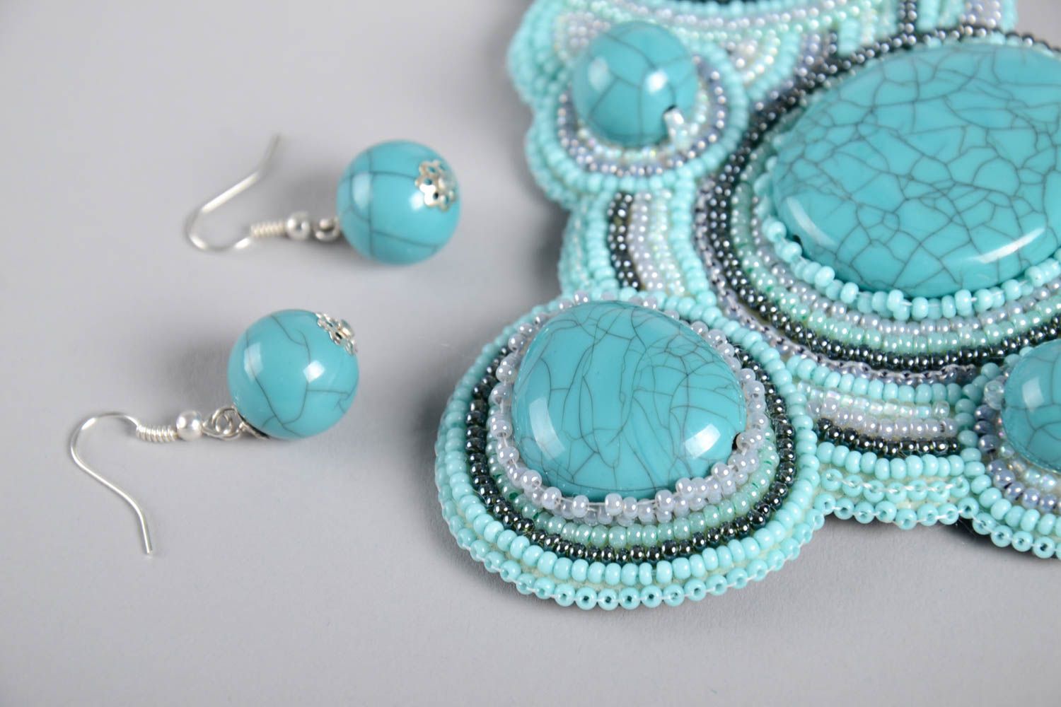 Handmade lovely earrings stylish cute jewelry unusual designer accessories photo 3