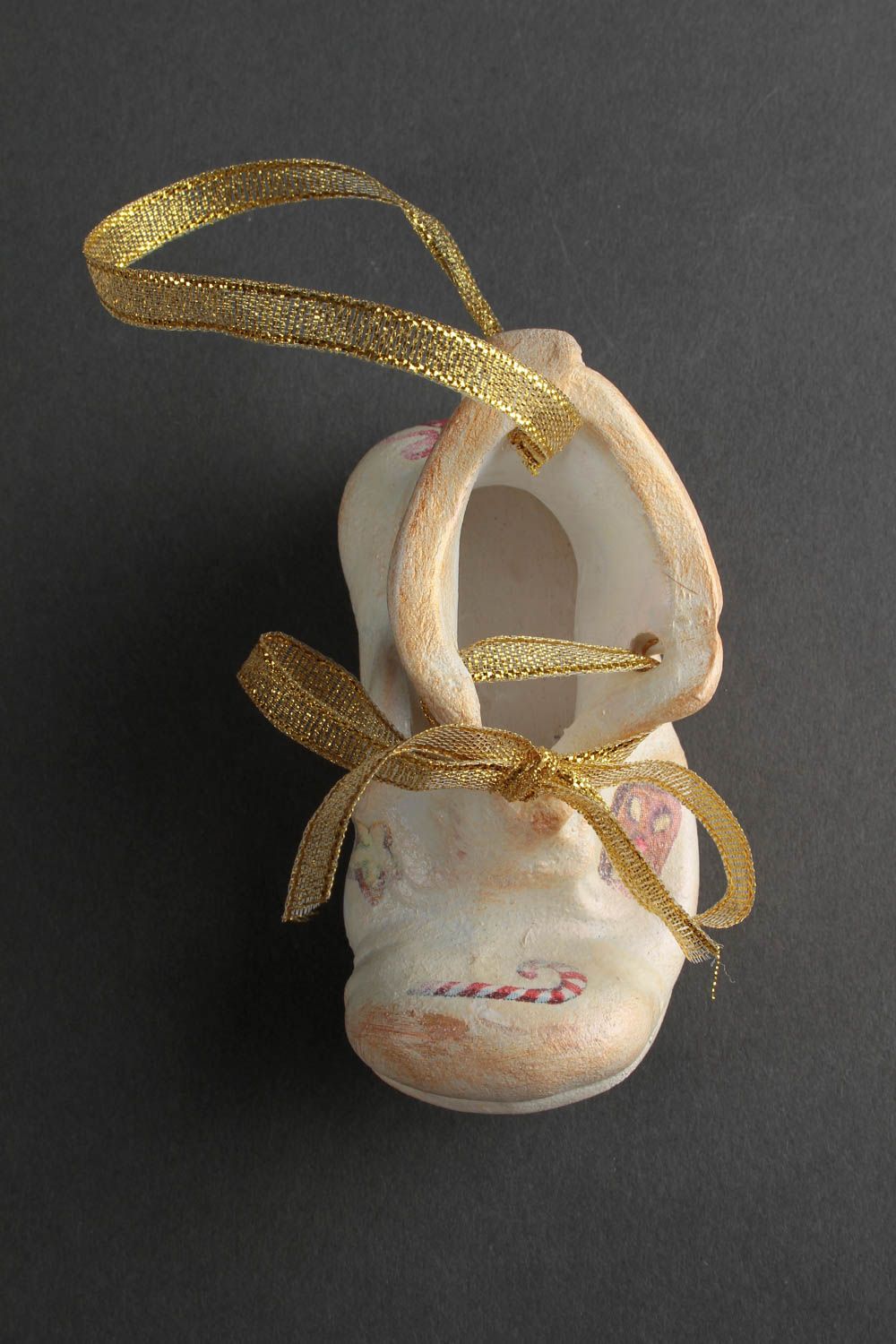 Figura de arcilla zapatito hecho a mano regalo original decoración de hogar foto 4