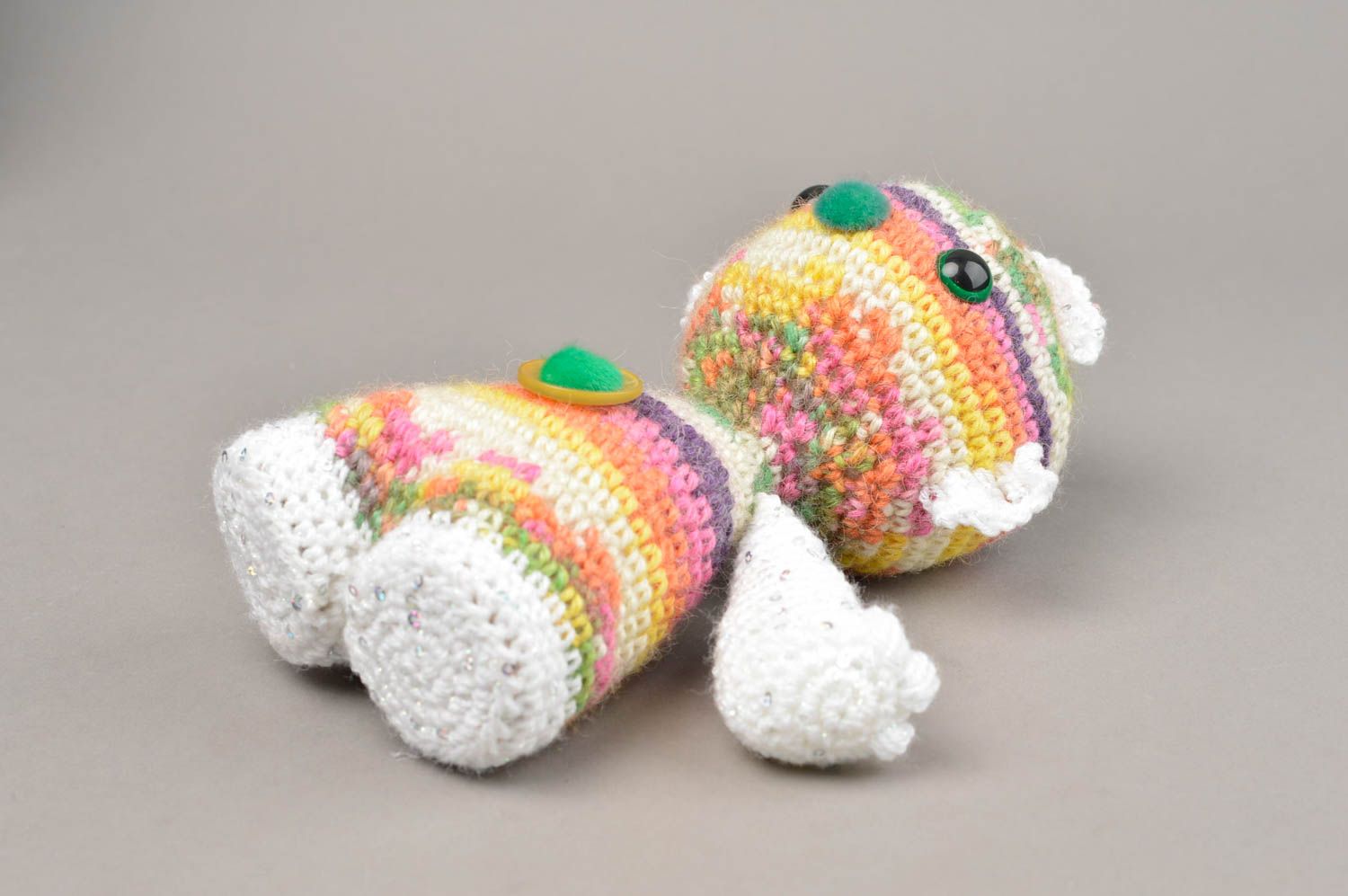 Handmade designer soft toy unusual cute presents for kids crocheted souvenirs photo 3