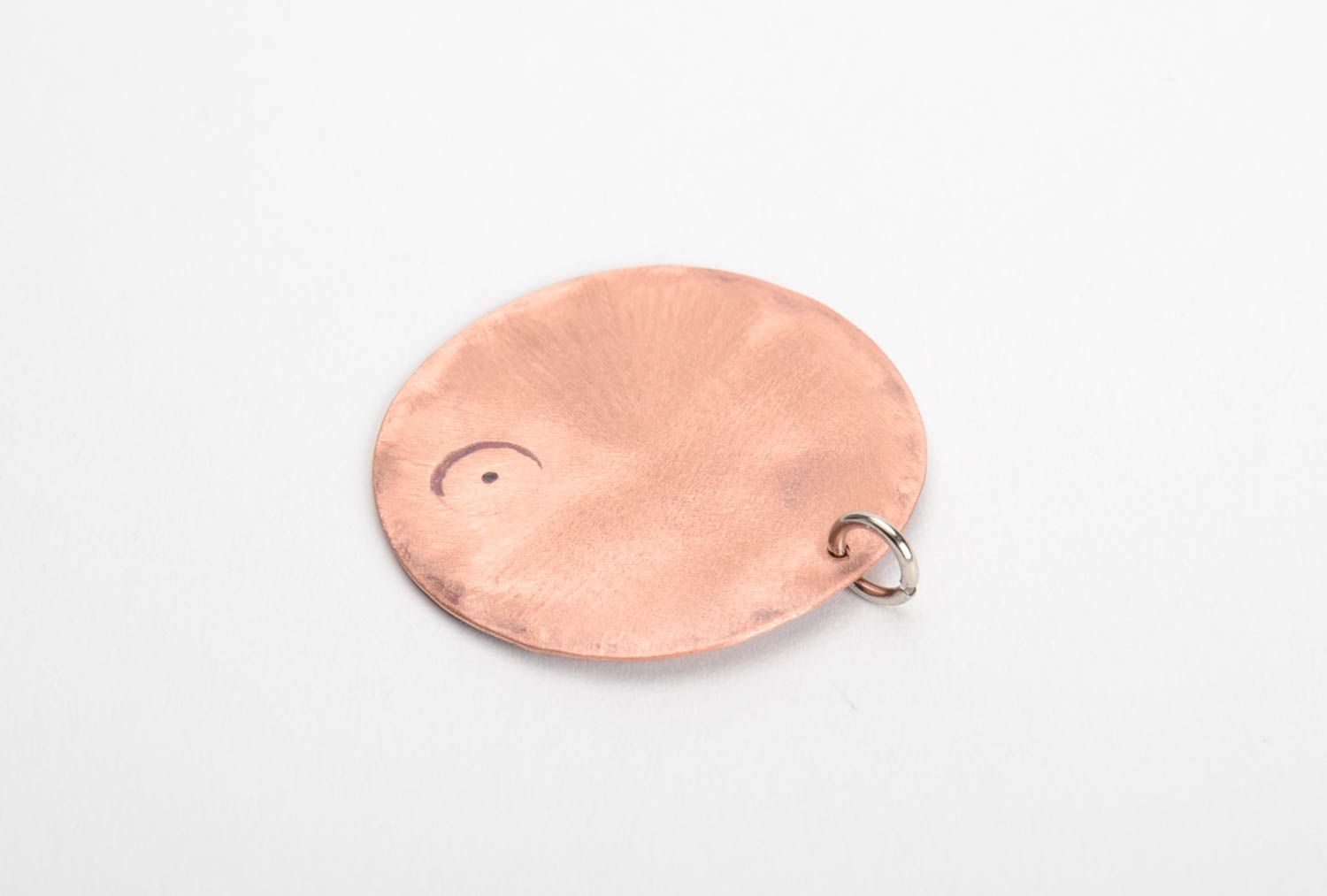 Handmade designer copper pendant with hot enamel painting stylish accessory photo 3