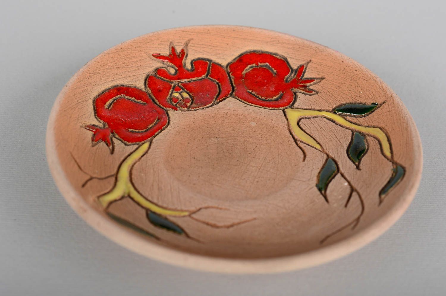 Taza de cerámica con platillo artesanal utensilios de cocina regalo original foto 3