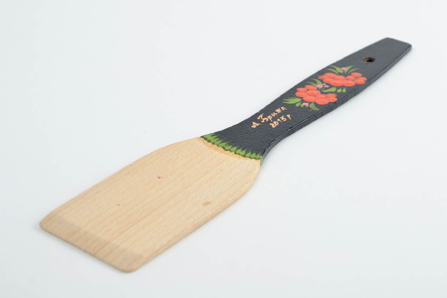 Espátula de madera pintada artesanal souvenir original herramienta de cocina foto 5