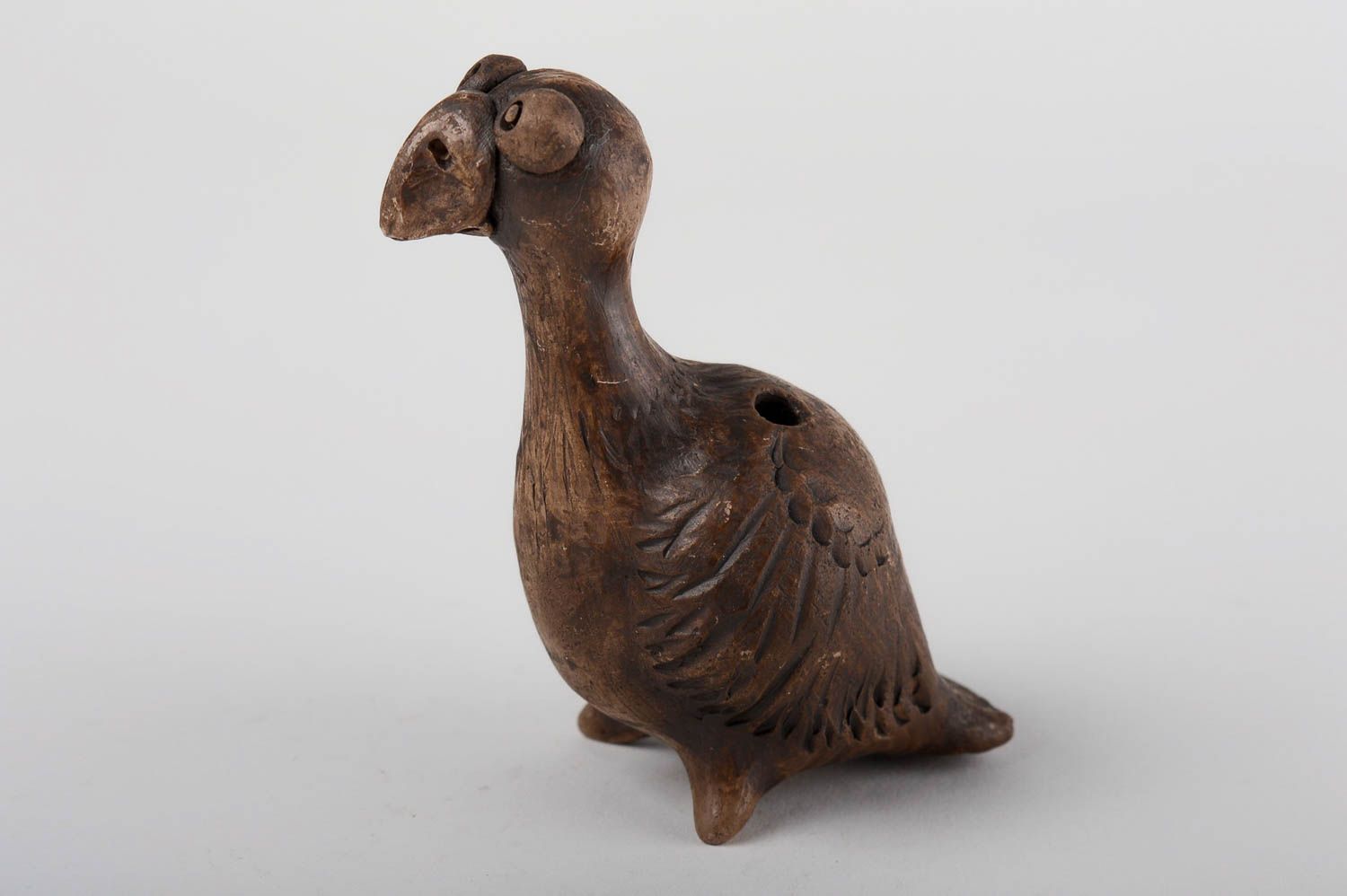 Handmade clay whistle bird decorative pottery handmade clay statuettes photo 4