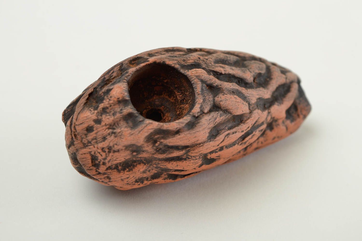 Ungewöhnliche Ton Pfeife handmade Tabak Pfeife originell Accessoire für Männer foto 4