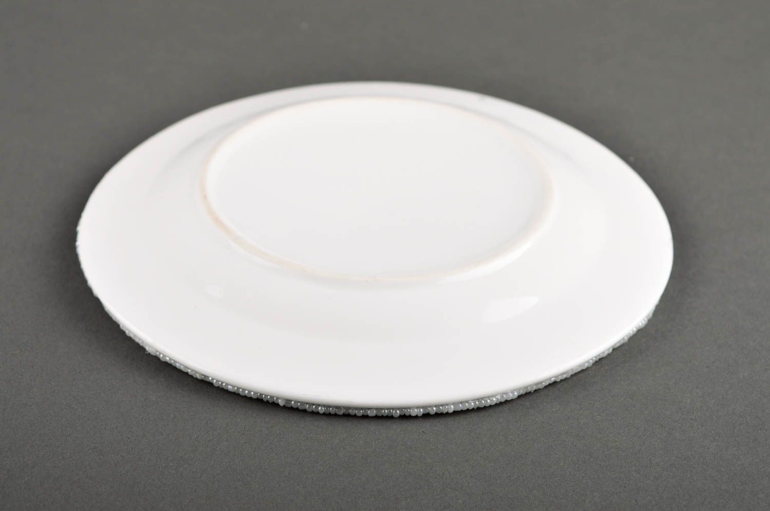 Керамическая тарелка ручной работы декоративная тарелка декор для дома Виноград фото 5