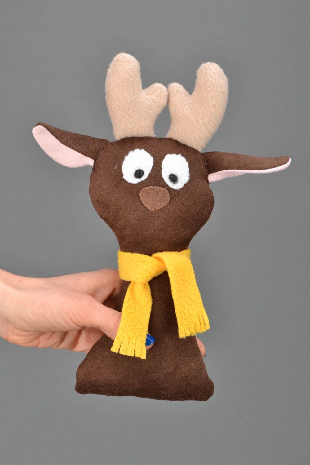 Handmade soft toy deer with scarf photo 2