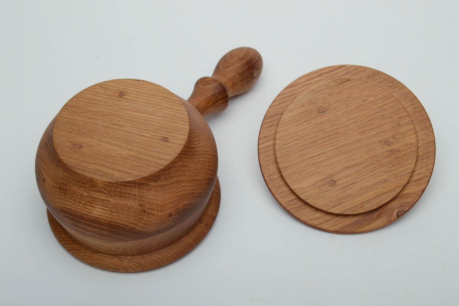 Pentola in legno fatta a mano vaso di legno stoviglie decorative da cucina foto 4