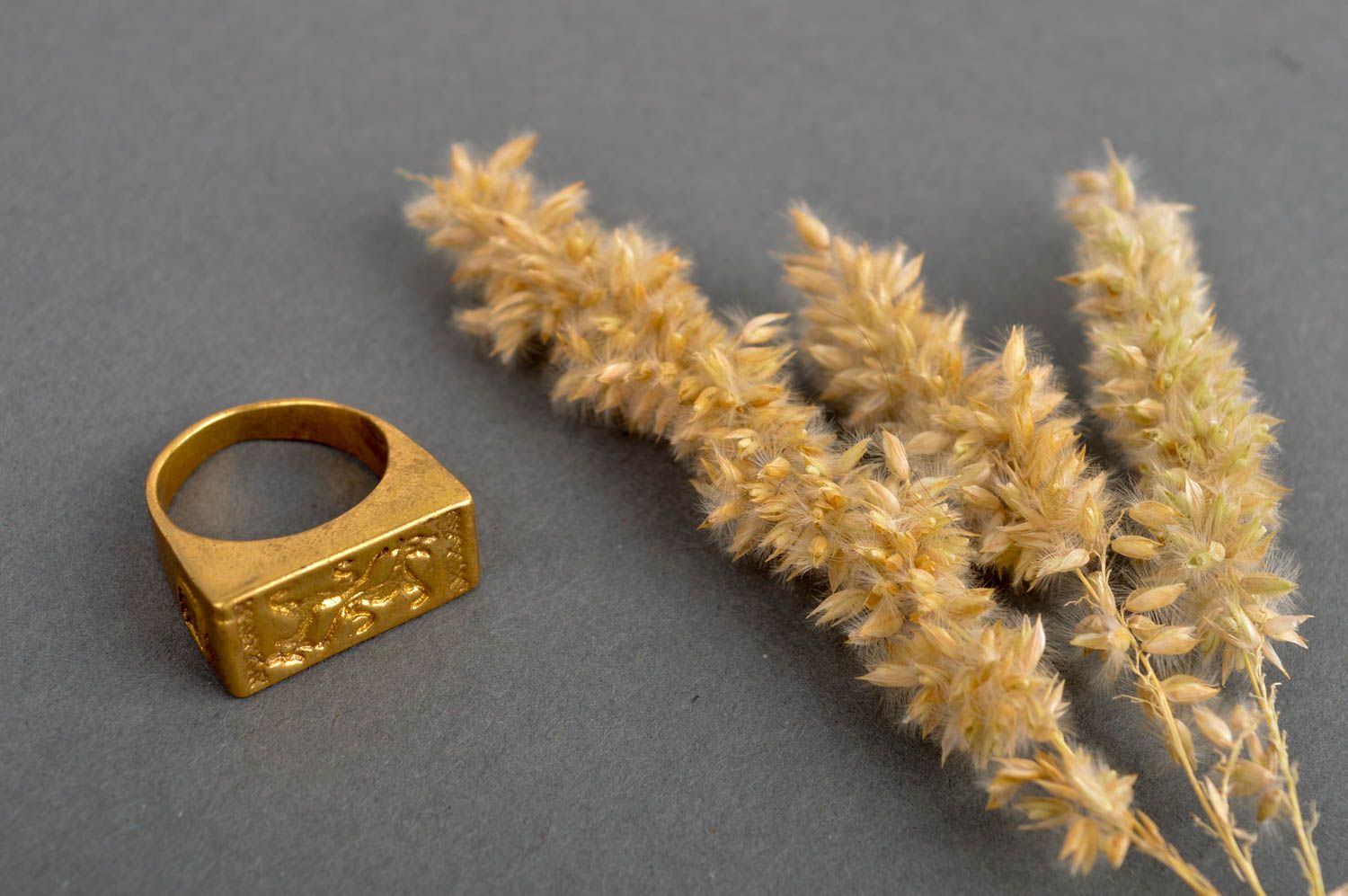 Handmade Schmuck Ring aus Messing Herren Modeschmuck Accessoires für Männer foto 1