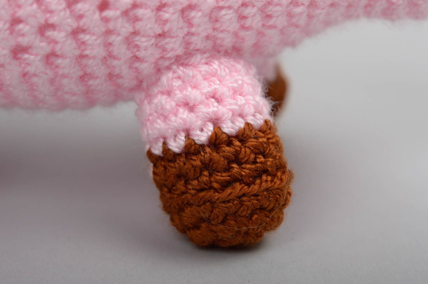 Игрушка крючком ручной работы мягкая игрушка розовая детская игрушка Поросенок фото 4