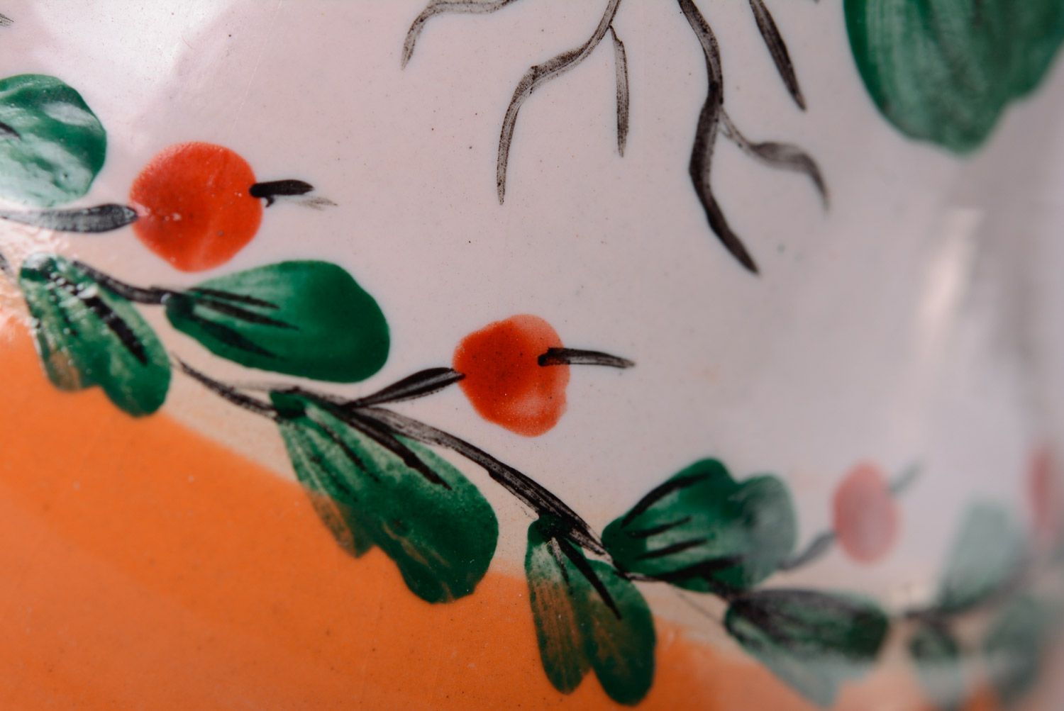 Красивый глиняный колокольчик с росписью ручной работы майолика авторская фото 3