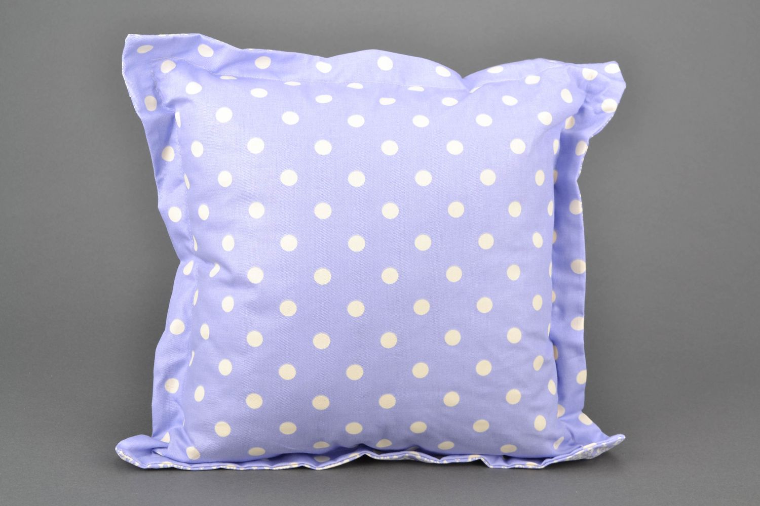Handmade polka dot interior cushion  photo 2
