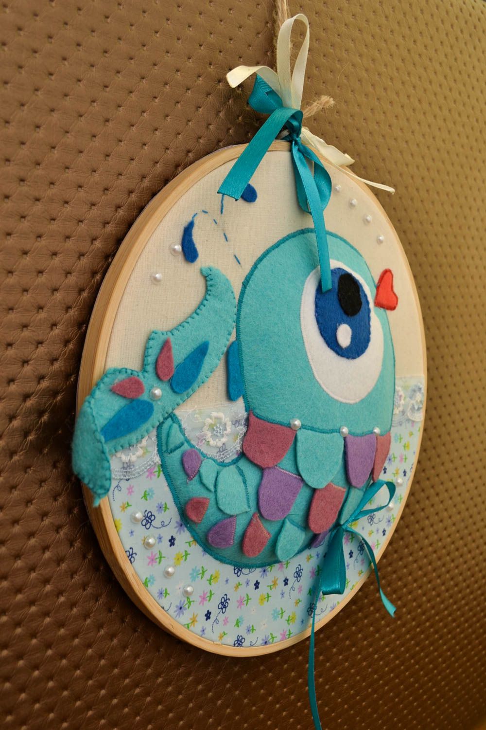 Панно на стену ручной работы декор для детской панно декоративное с рыбкой фото 1