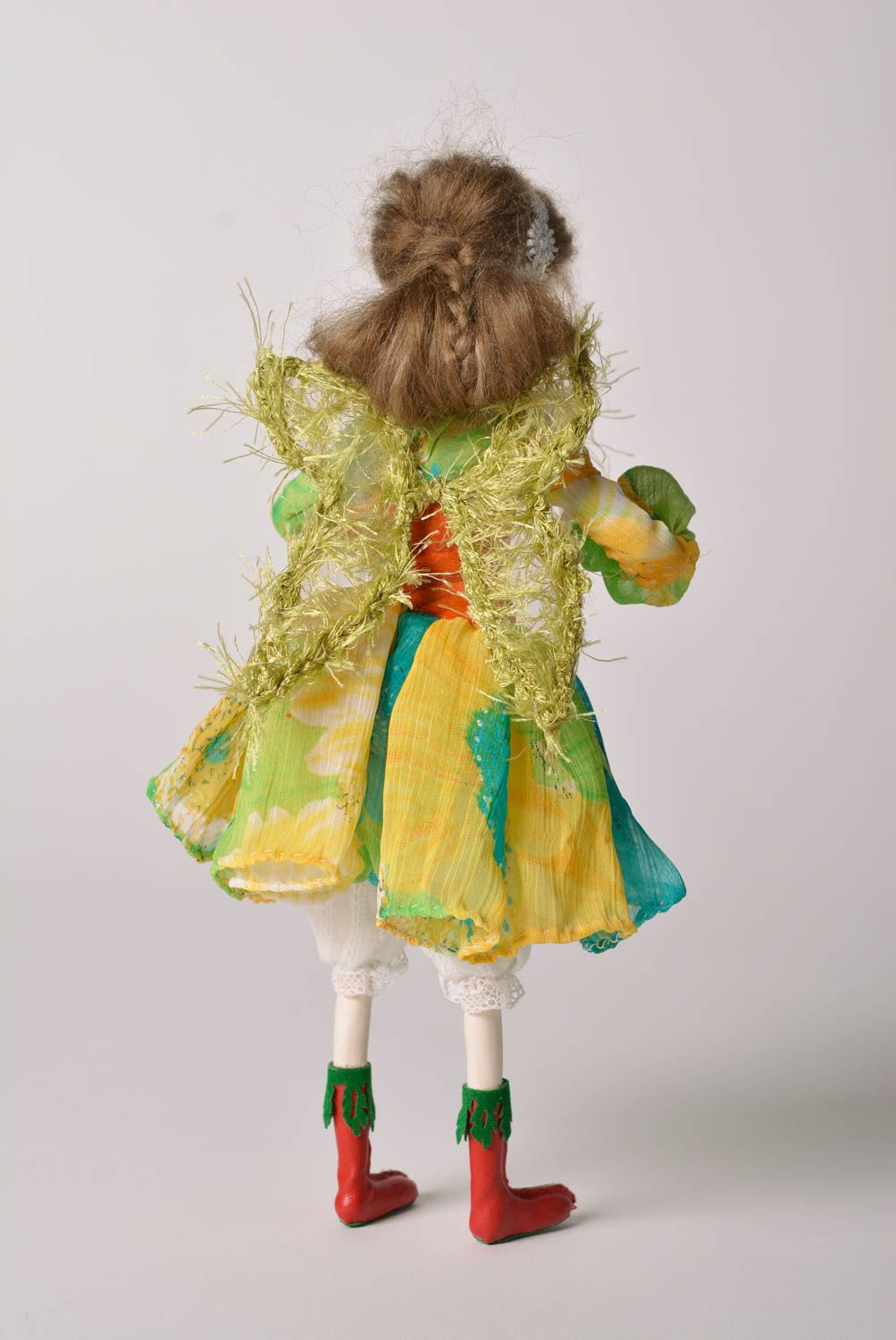 Авторская кукла игрушка ручной работы декоративная кукла лесная фея с посохом. фото 3