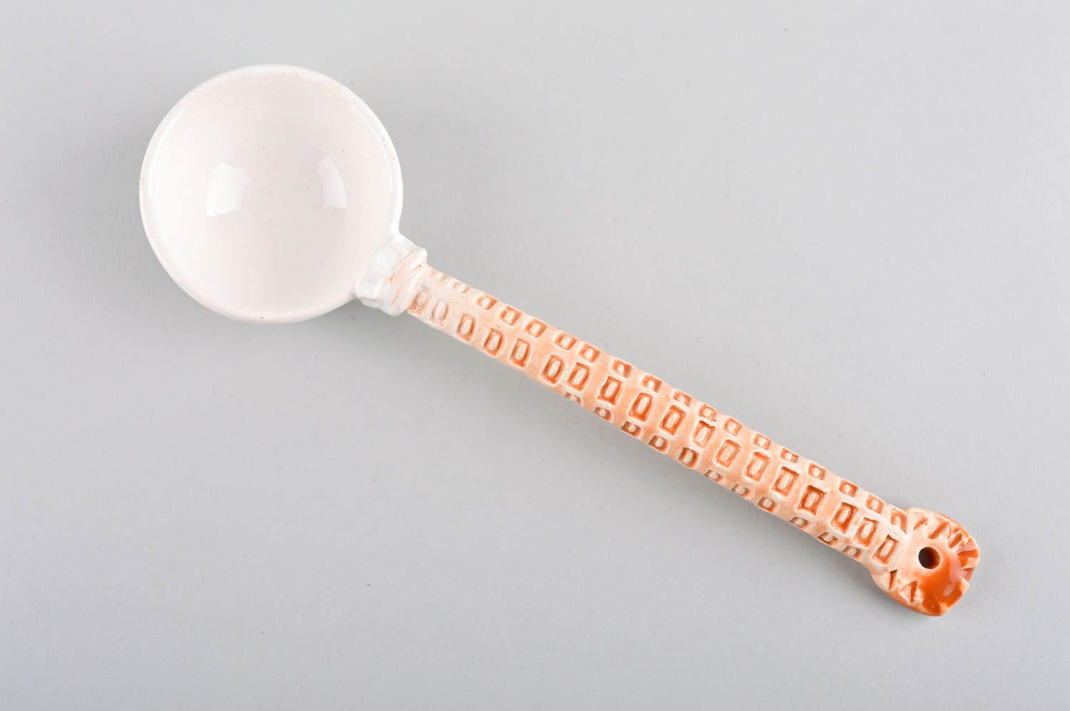 Столовый прибор handmade керамическая посуда маленькая ложка яркая красивая фото 2