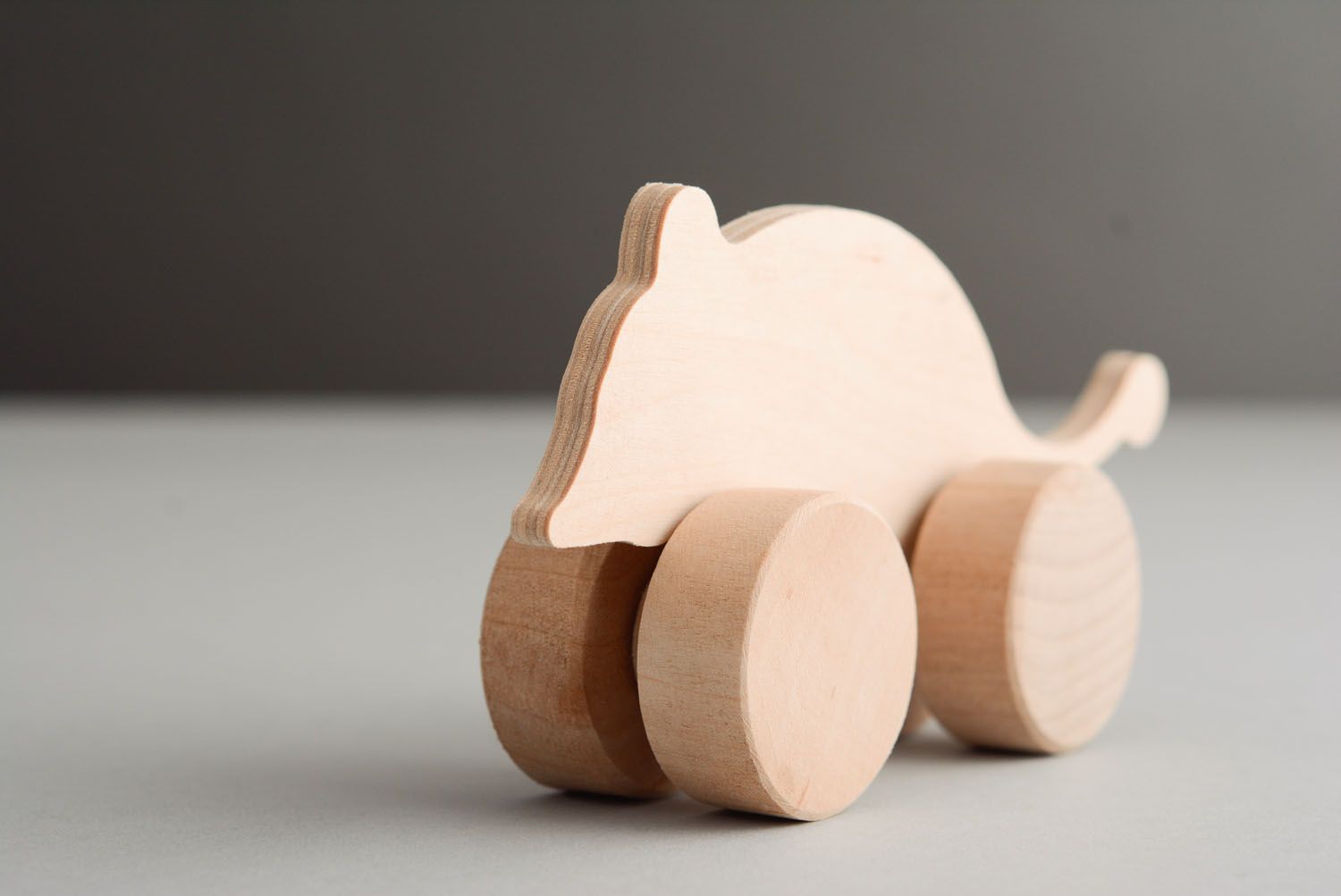 Wooden blank toy Mouse photo 2