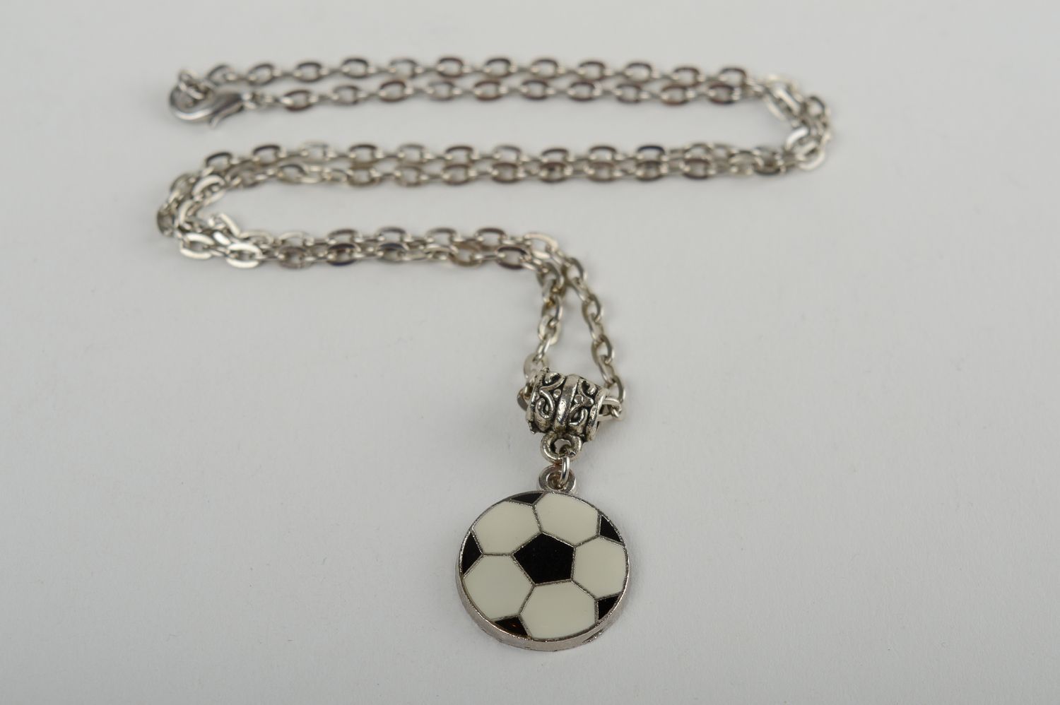 Metal pendant handmade metal jewelry metal accessories soccer pendant for girls photo 2