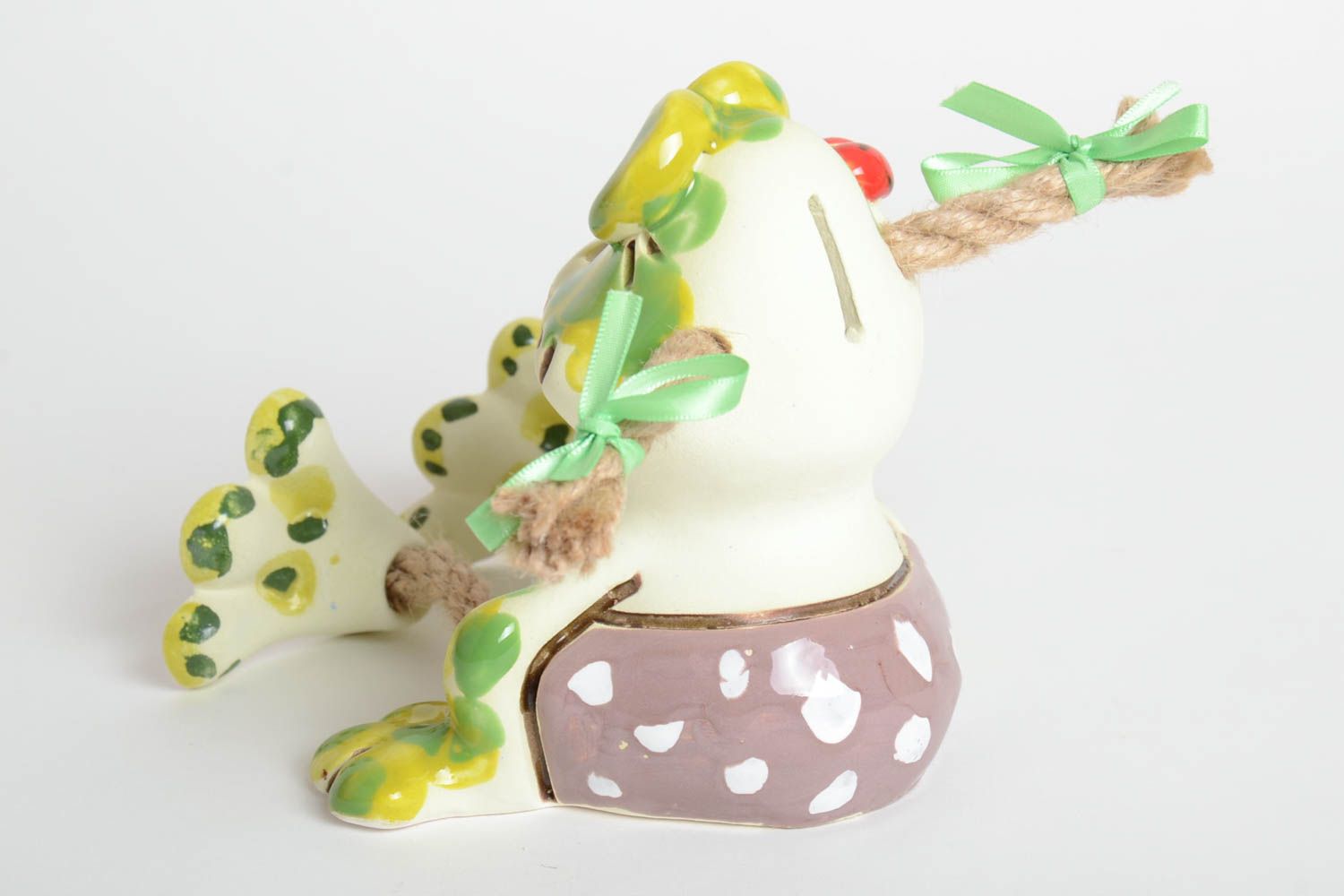 Keramik Handarbeit Spardose Frosch Geschenk Idee lustige Sparbüchse Souvenir foto 4