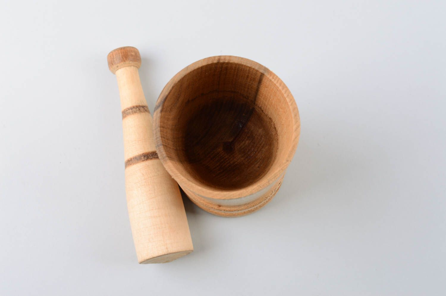 Handmade wooden mortar homemade mortar and pestle wooden kitchenware eco gifts photo 5