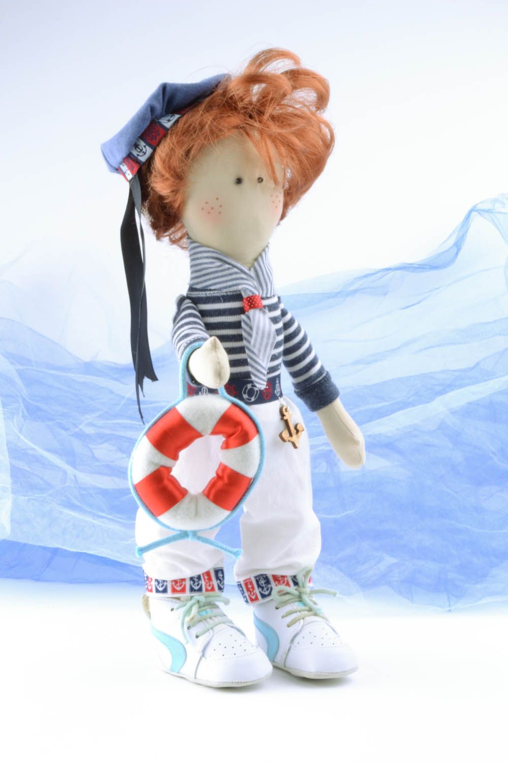 Soft toy made of cotton Sailor photo 1