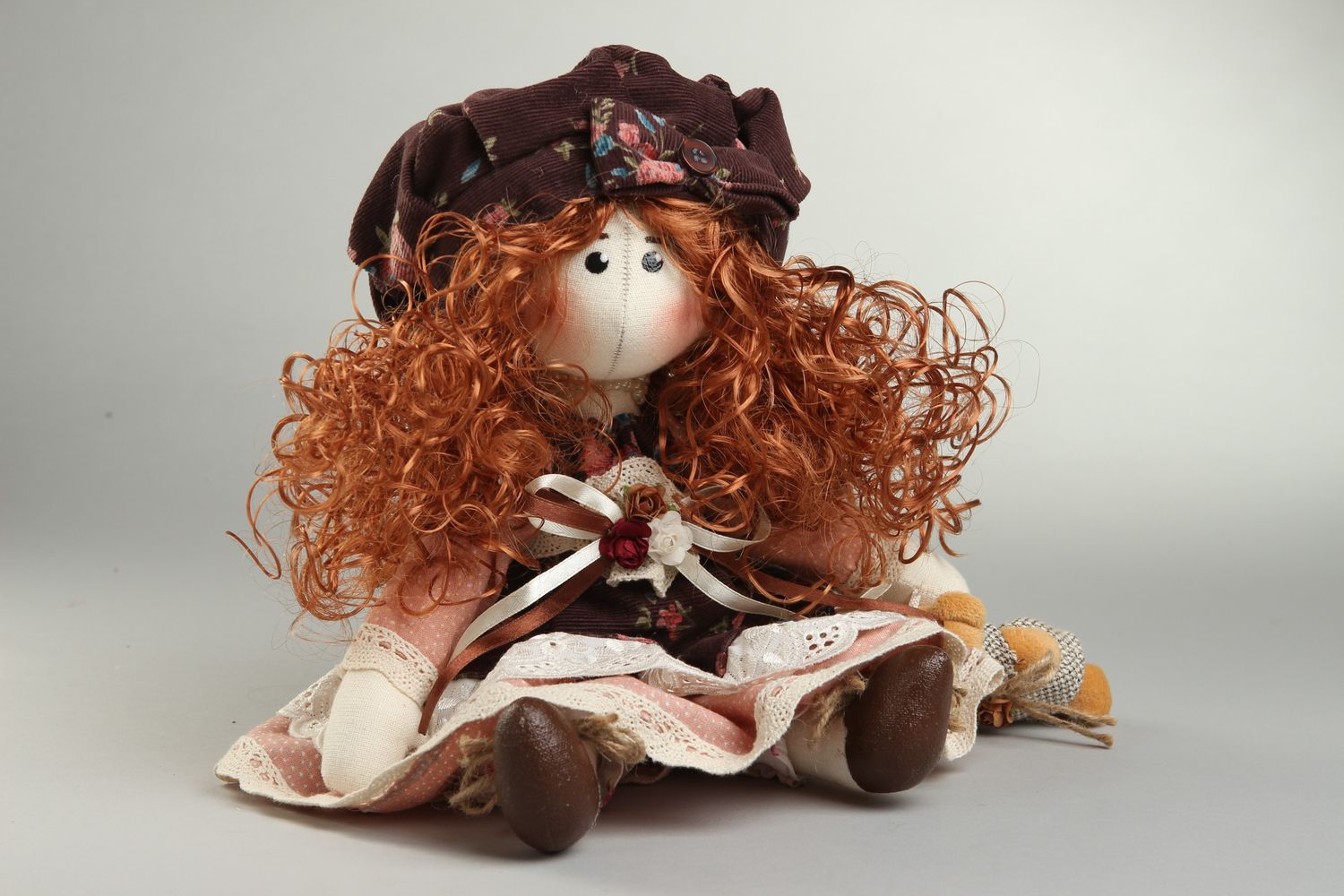 Кукла ручной работы кукла из ткани авторская кукла из хлопка бязи и вельвета фото 1