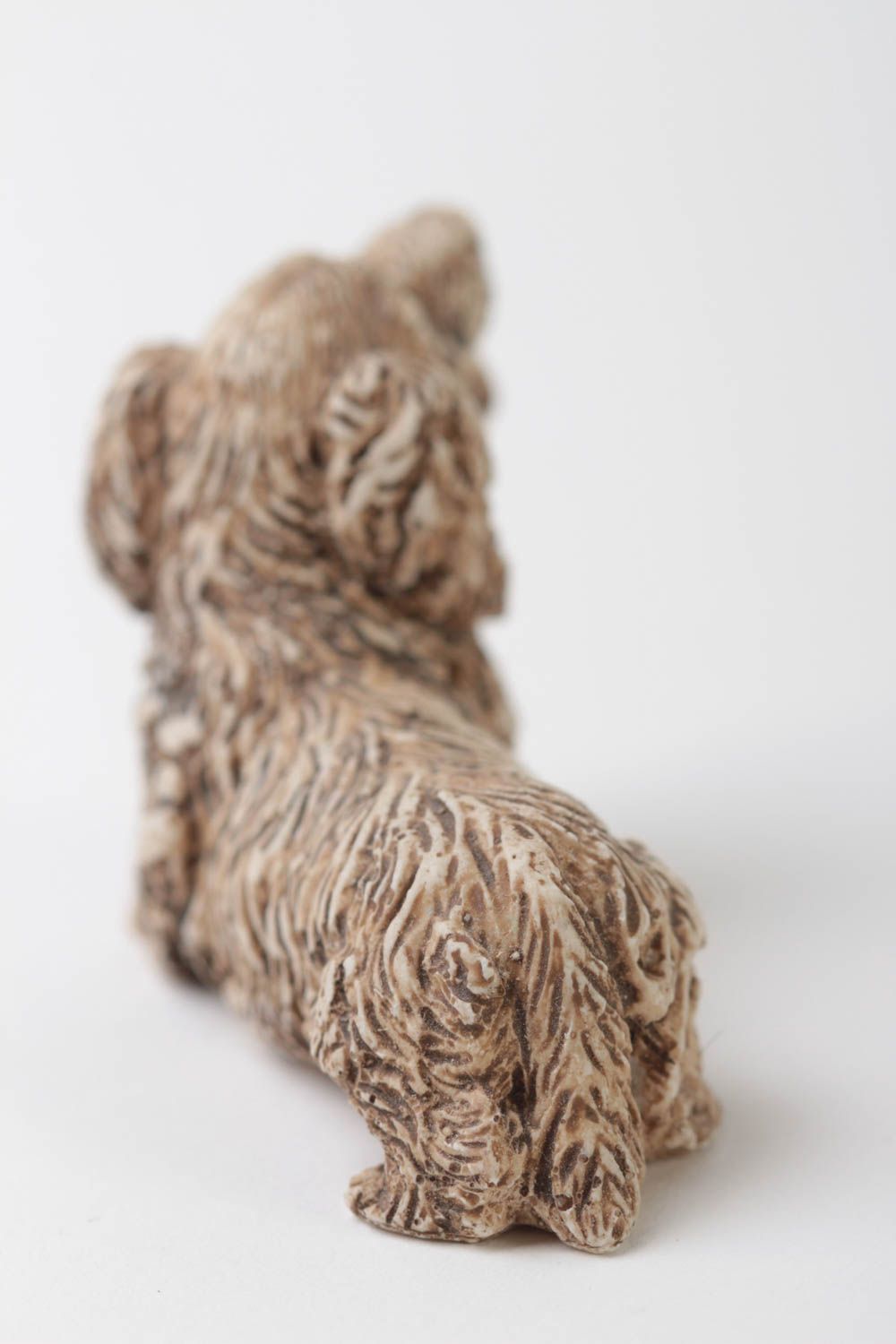 Статуэтка из полимерной смолы в виде собаки Такса маленькая настольная хенд мейд фото 4