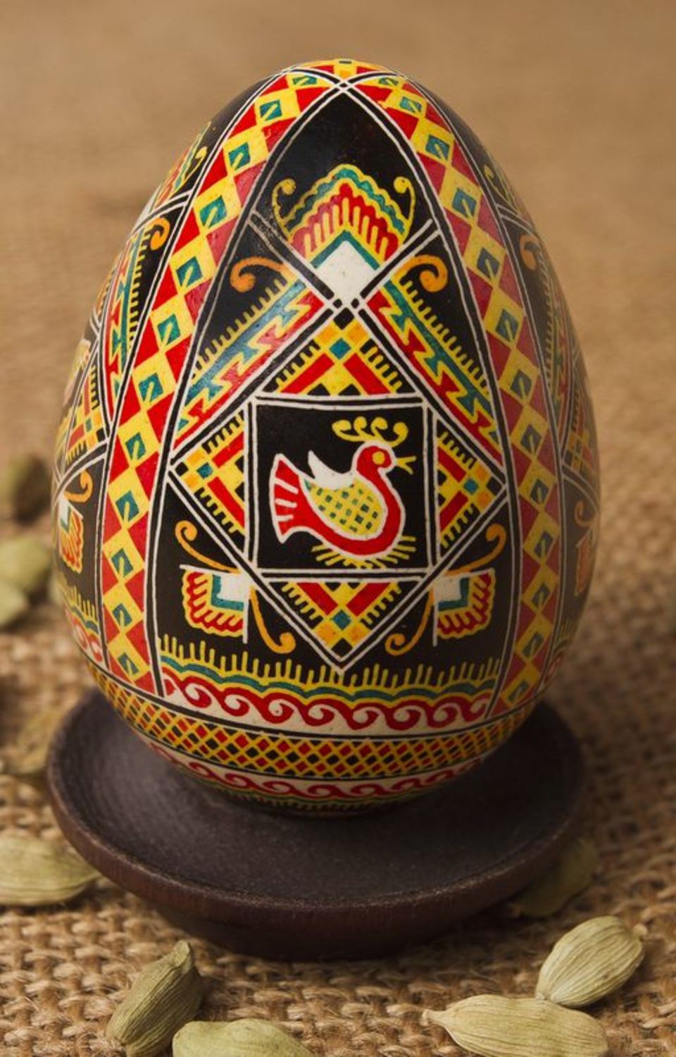 Handmade Deko Ei Ostern Ei Ostern Dekoration Ostern Symbol bemalt interessant foto 1